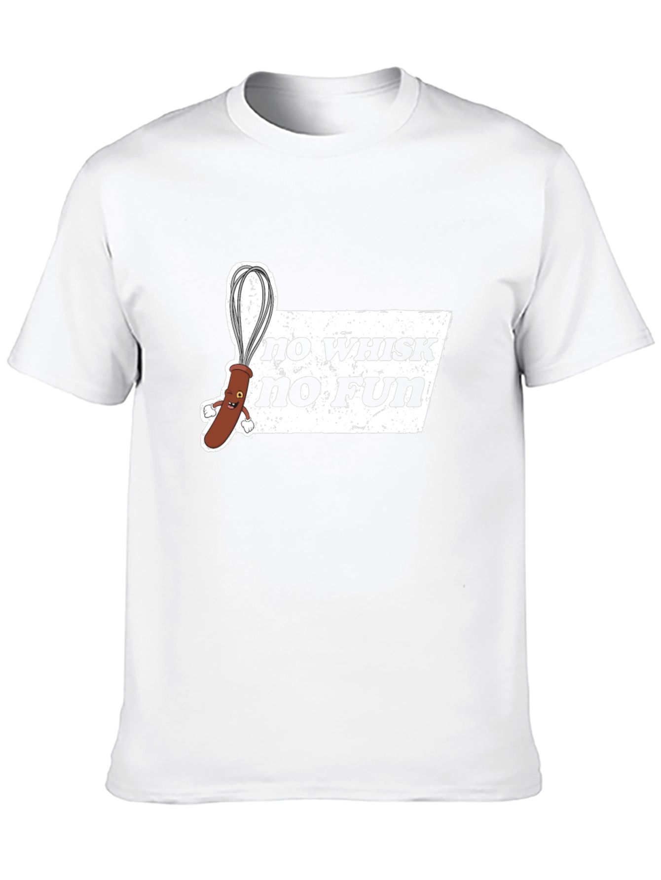 Black No Whisk No Fun Graphic Black T-Shirt view 10