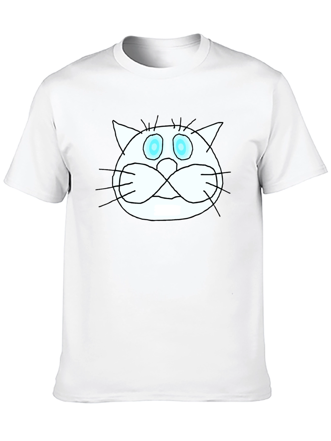 Black Funny Cat Graphic Tee - Black Crew Neck T-Shirt view 10