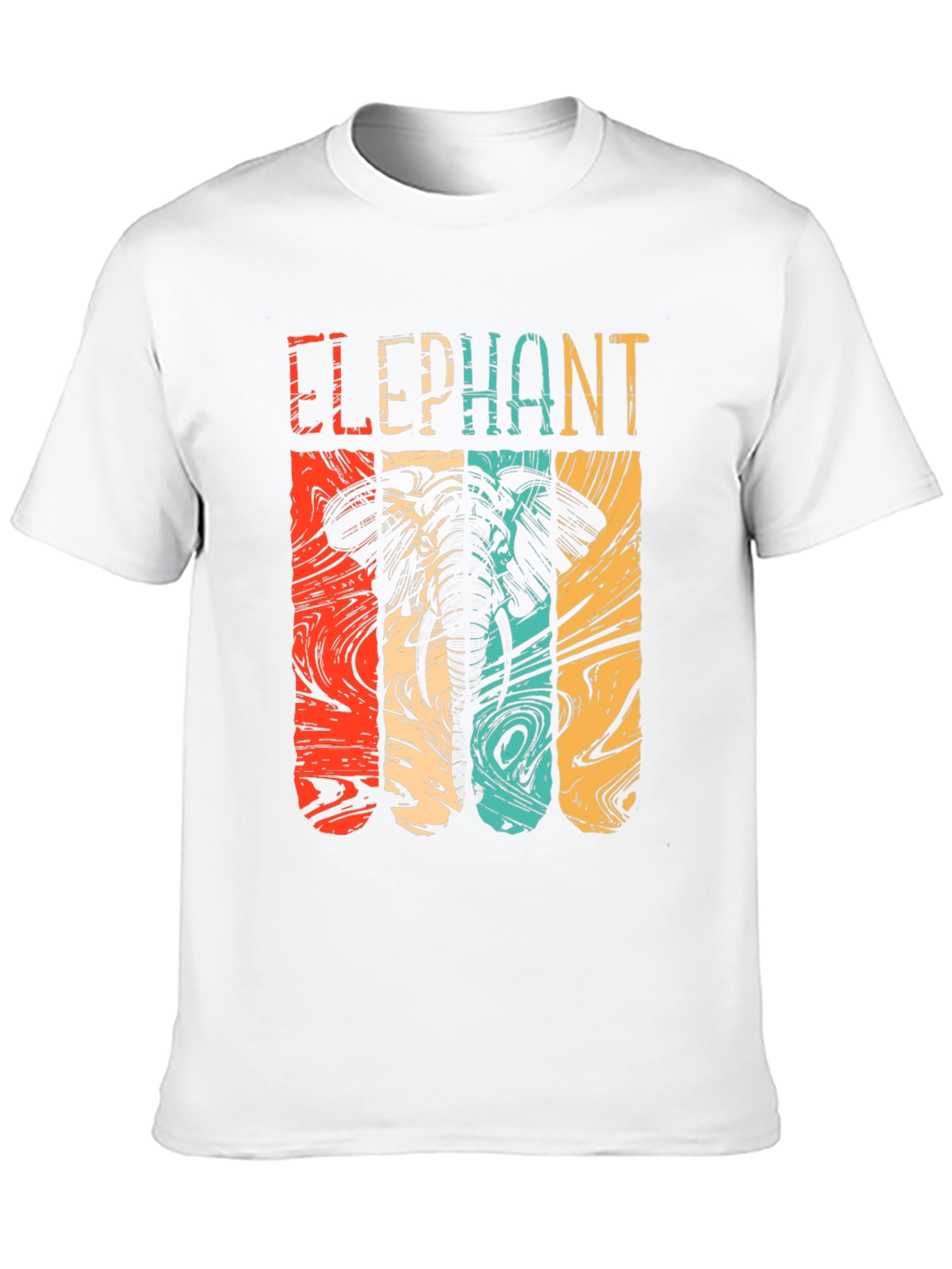 Black Retro Elephant Graphic Tee - Stylish Animal Lover Shirt view 10