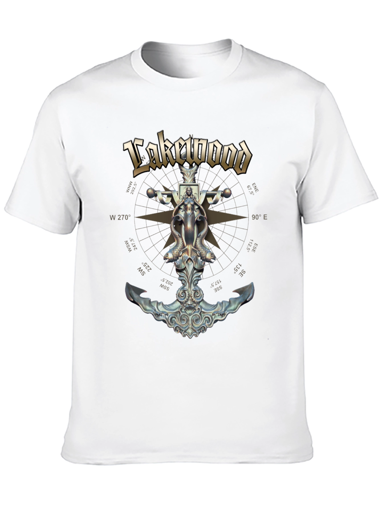 Black Lakewood Compass Graphic Black T-Shirt view 10