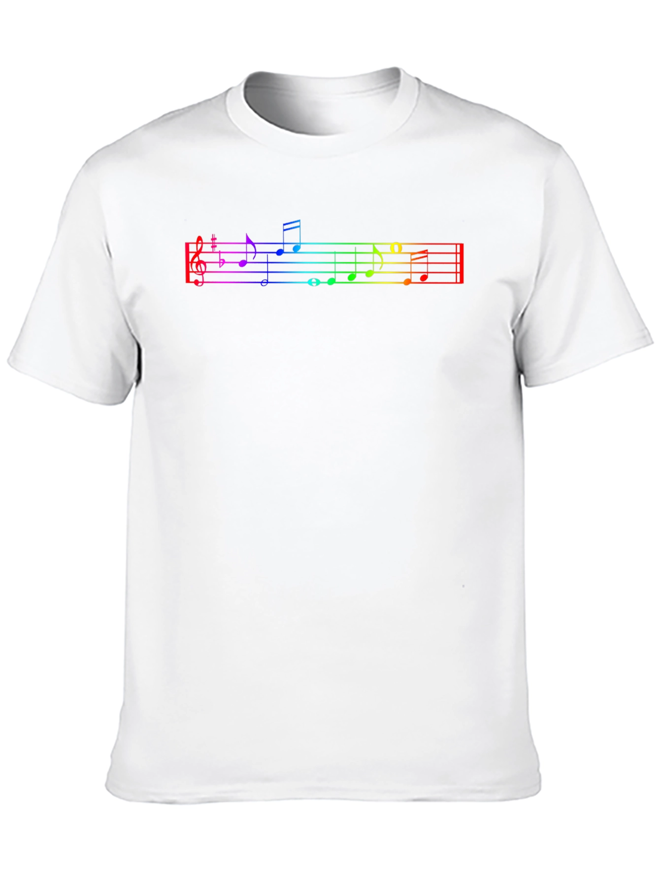 Black Rainbow Music Note T-Shirt - Musical Tee view 10
