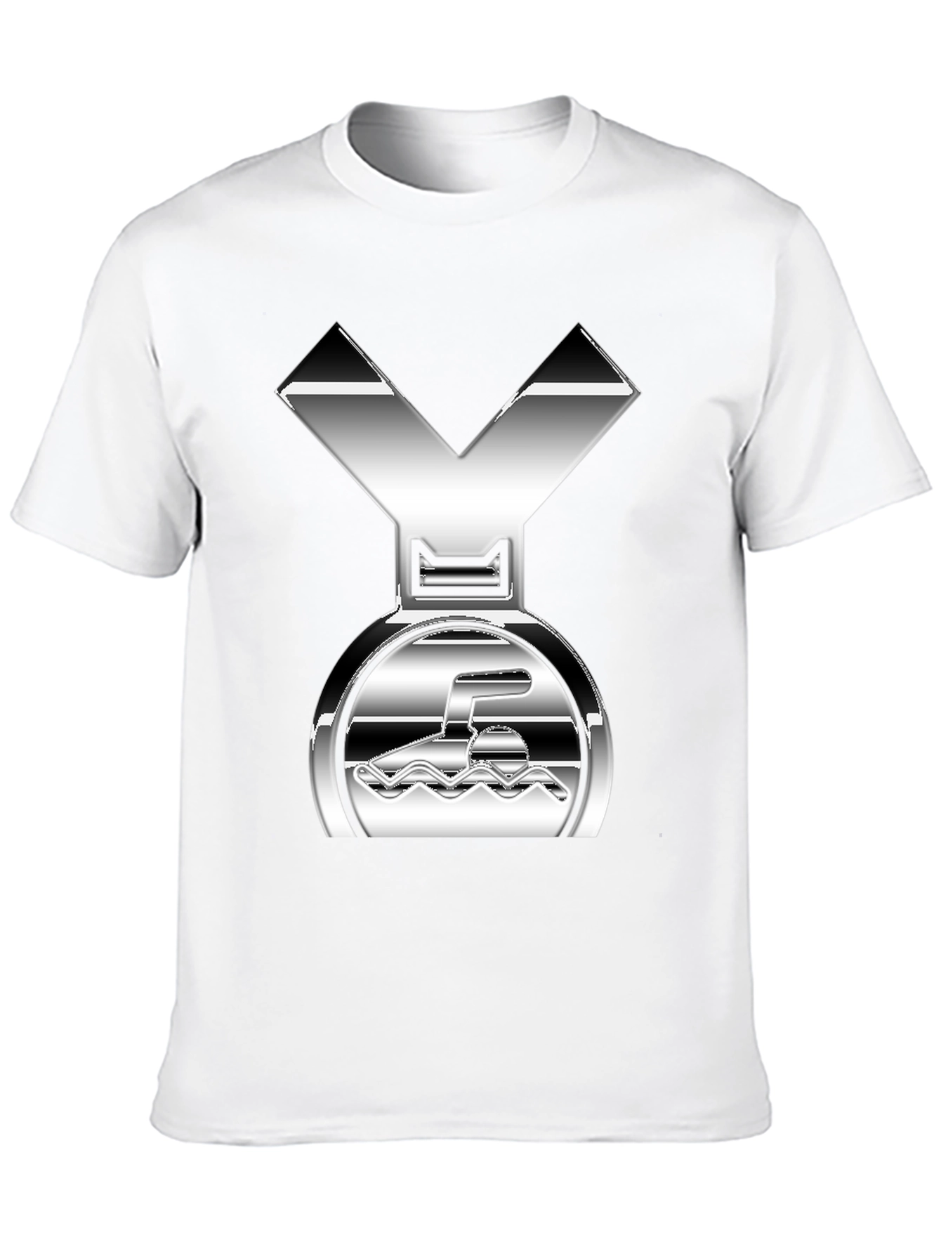 Swimming Medal Graphic Tee - Silver Design - 10