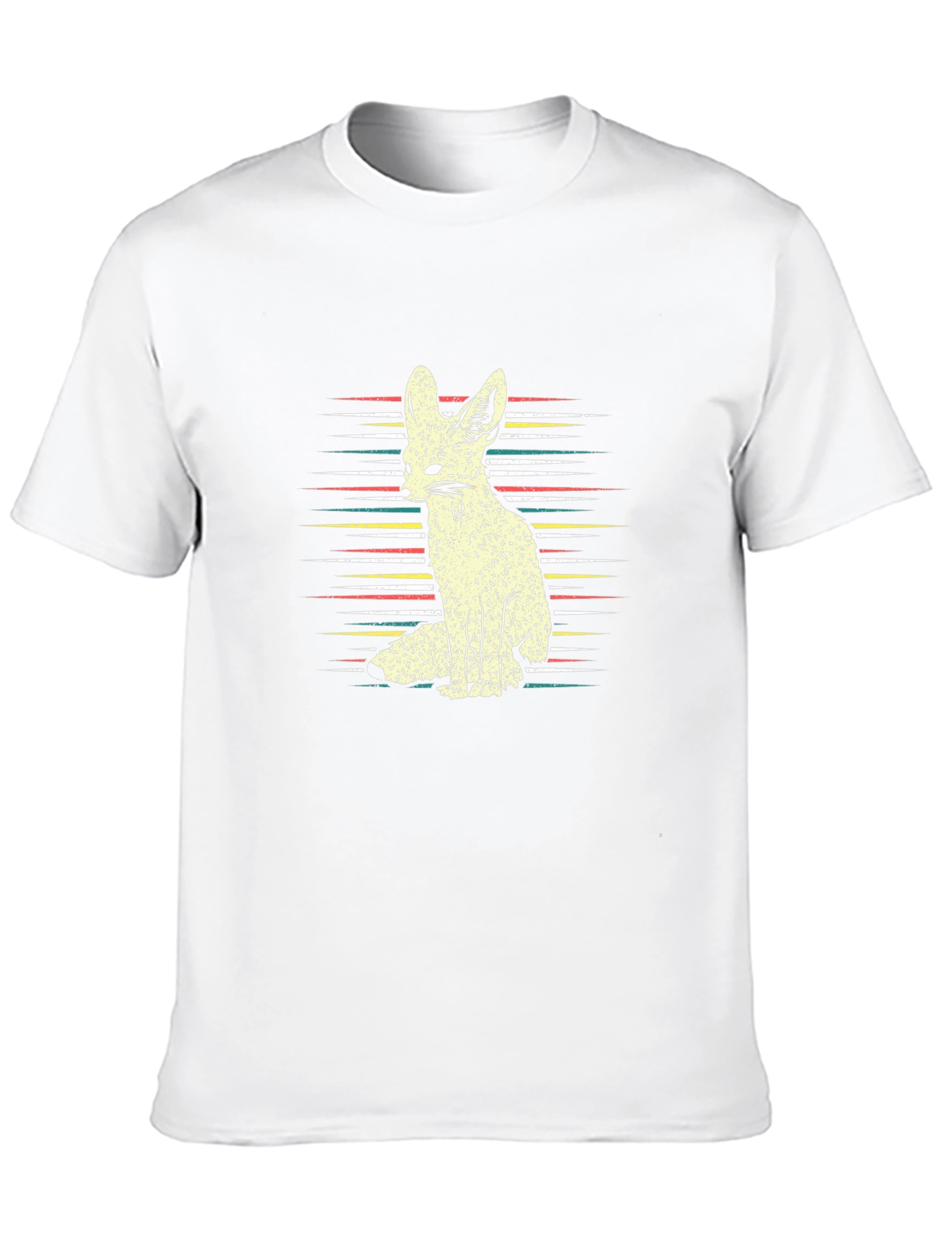 Black Retro Fennec Fox Graphic Tee - Unisex view 10