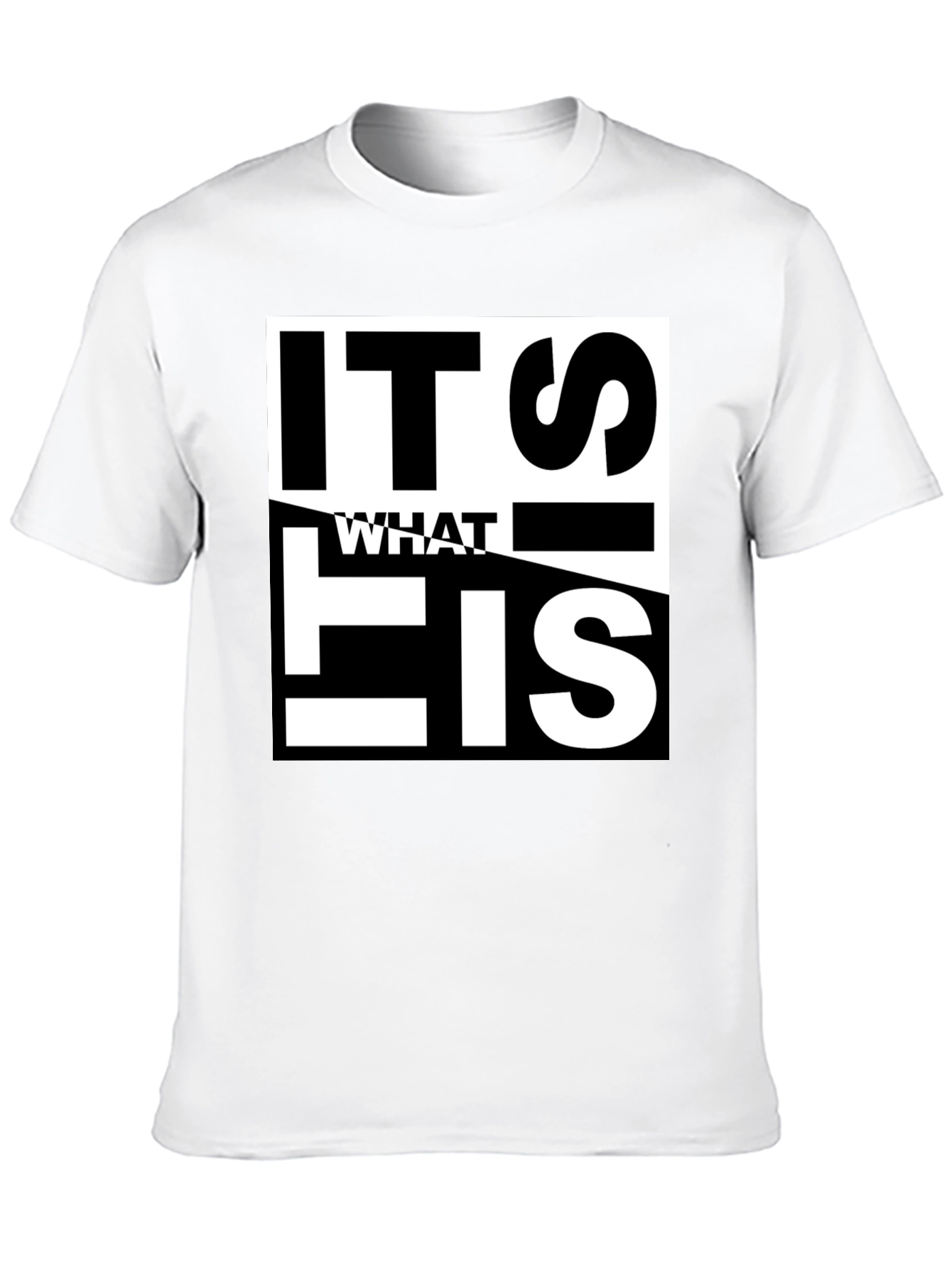 Black It Is What It Is Graphic Tee - Black Cotton Blend view 10