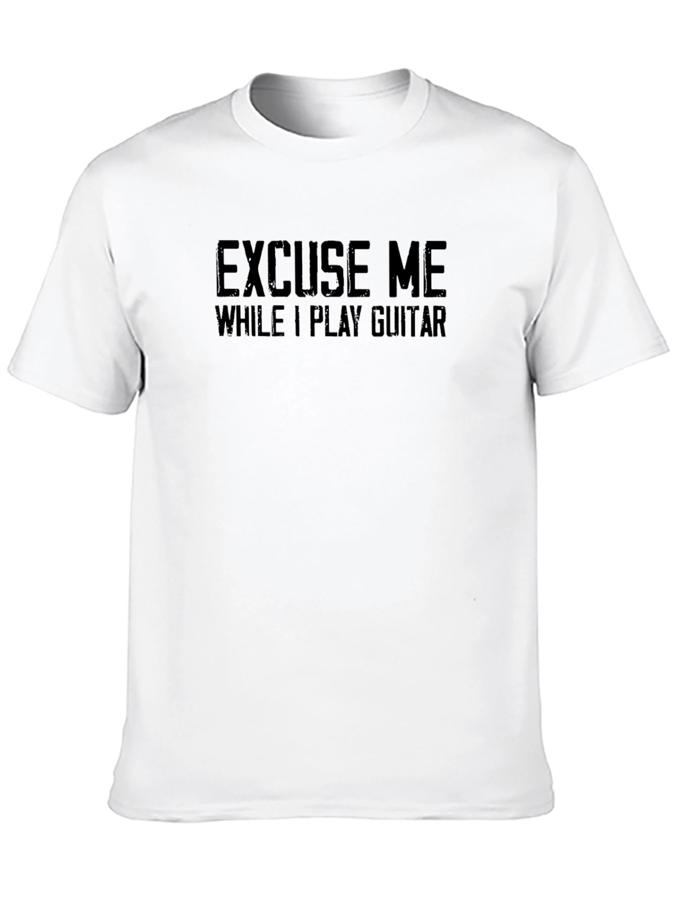 Black Excuse Me While I Play Guitar T-Shirt view 10