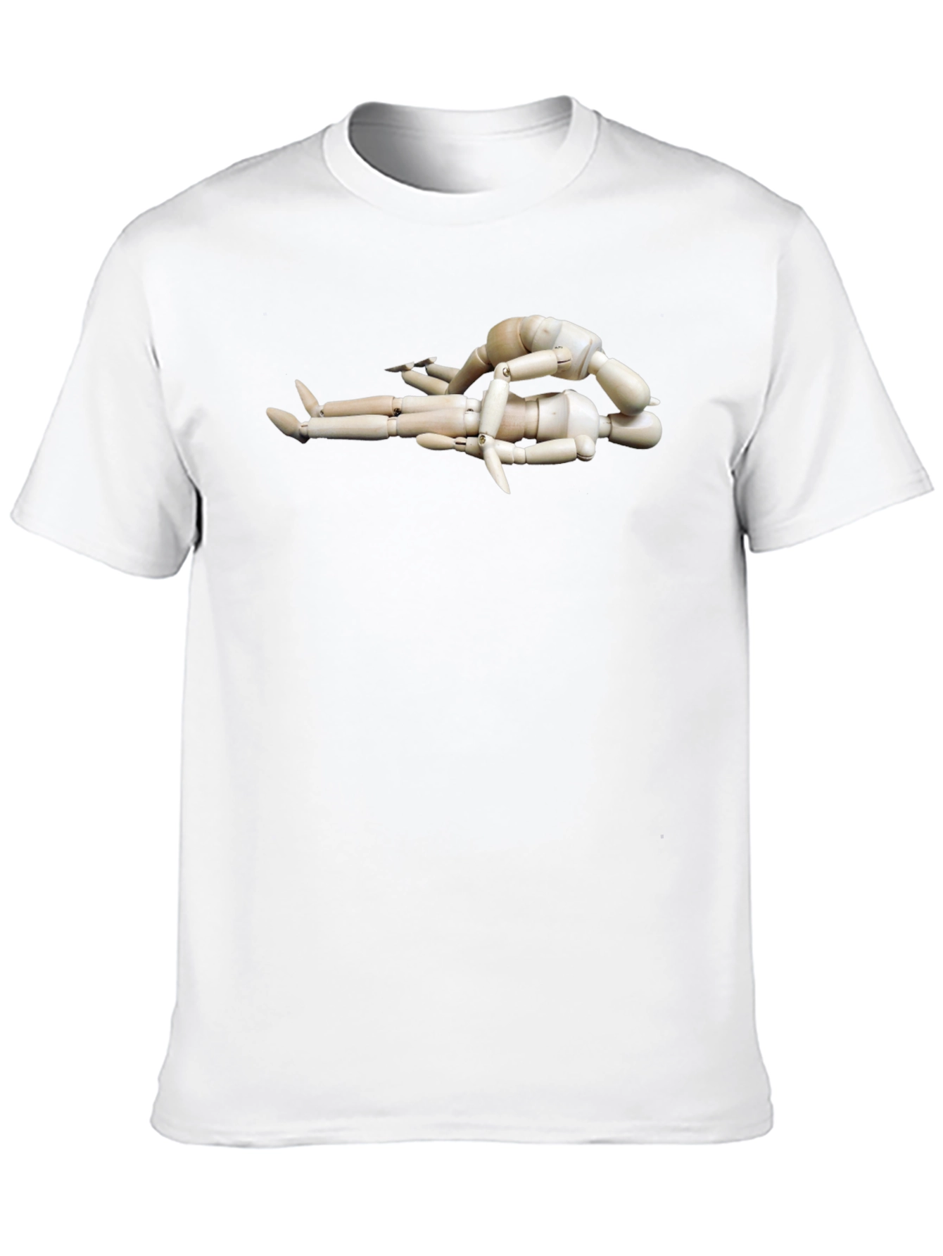 Black Artistic Wooden Mannequin T-Shirt view 10