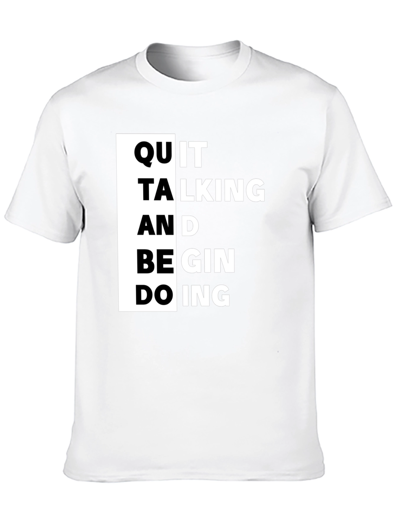 Black Quit Talking T-Shirt - Motivational Black Tee view 10