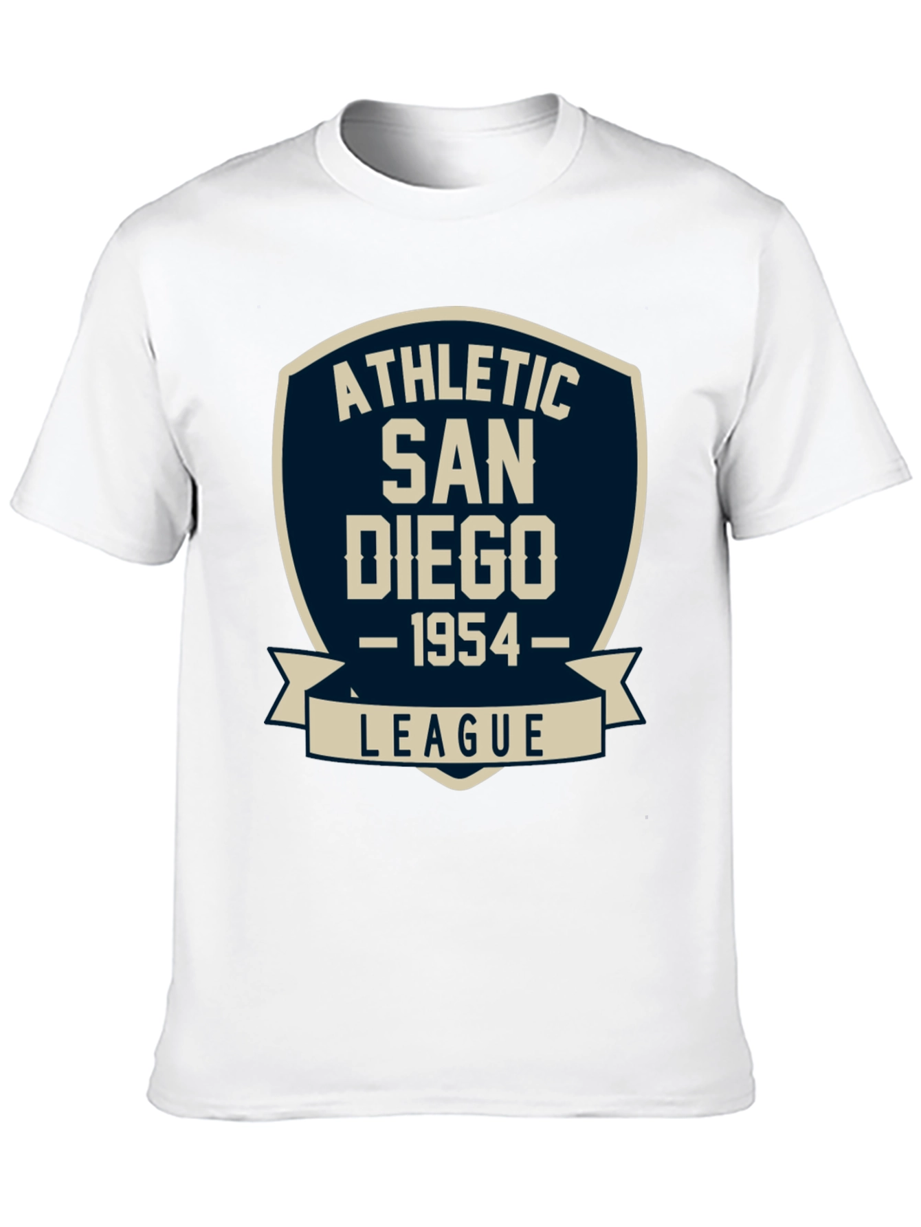 Black Athletic San Diego League T-Shirt - Vintage Style Tee view 10