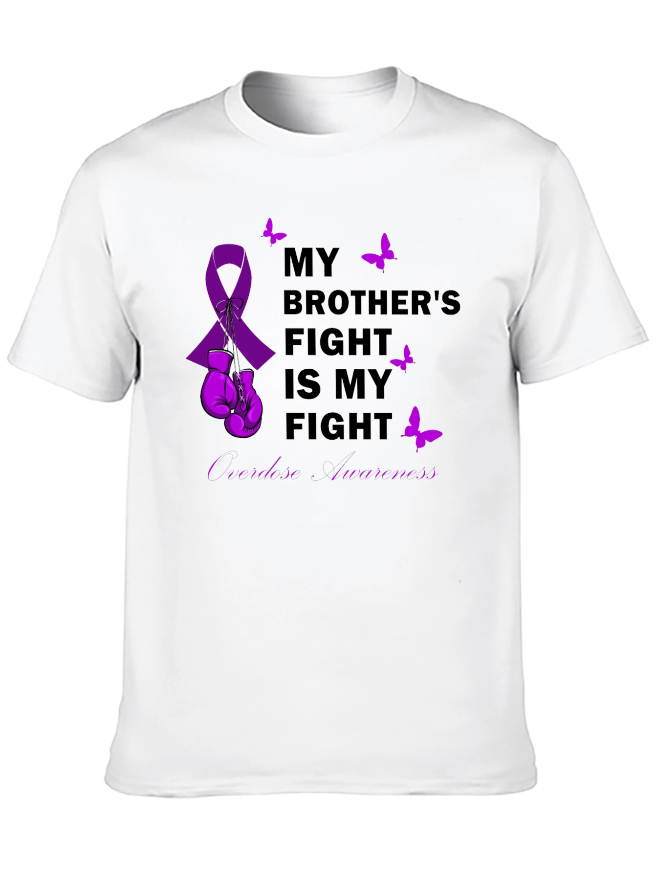 Black My Brother's Fight T-Shirt - Overdose Awareness  view 10