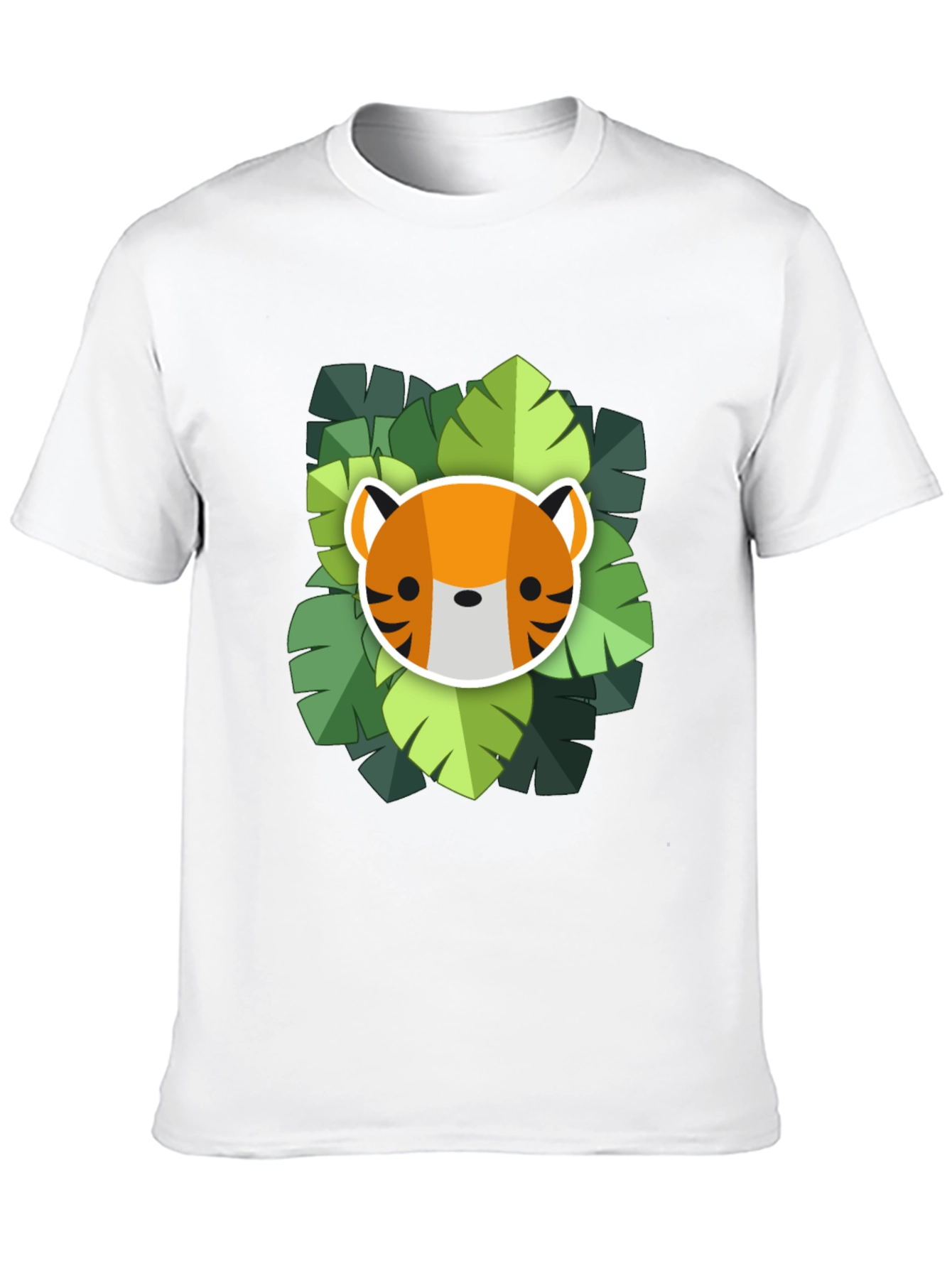 Black Cute Tiger Graphic Tee - Soft Black Cotton Shirt view 10