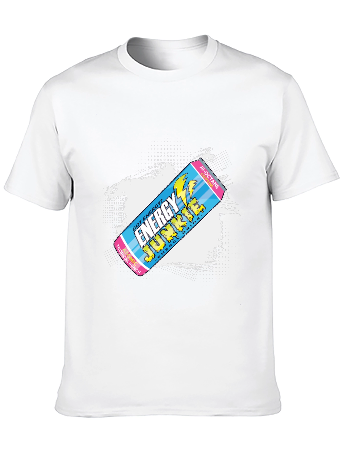 Black Energy Junkie Graphic Tee - Retro Style Black T-Shirt view 10