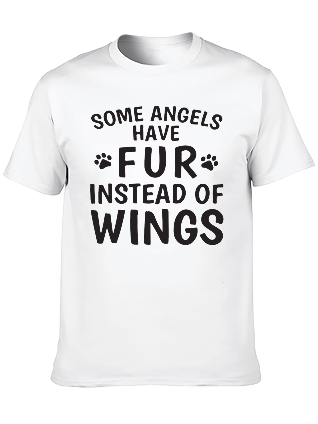 Black Some Angels Have Fur T-Shirt view 10