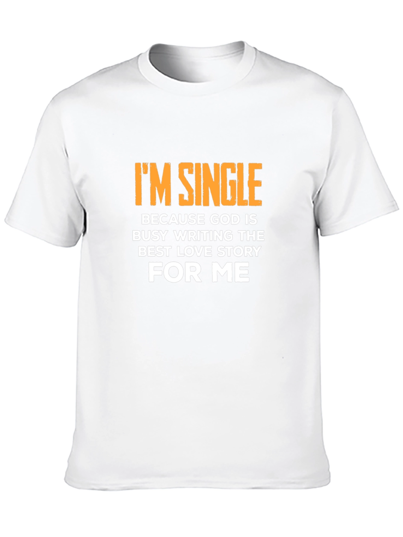 Black I'm Single, God Love Story Black T-Shirt view 10