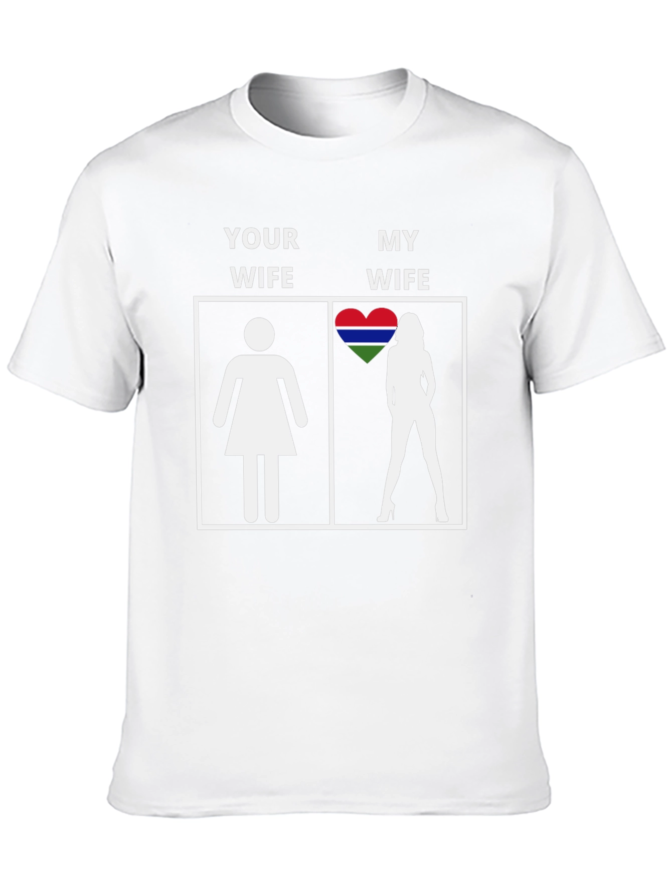 Black Gambia Wife Novelty Graphic T-Shirt view 10