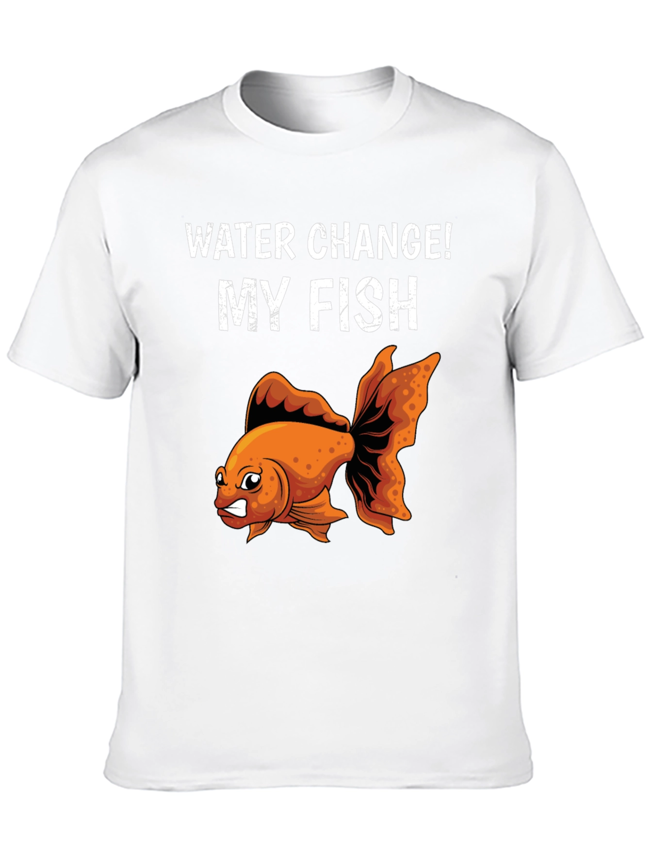 Black Funny Angry Goldfish Water Change T-Shirt view 10