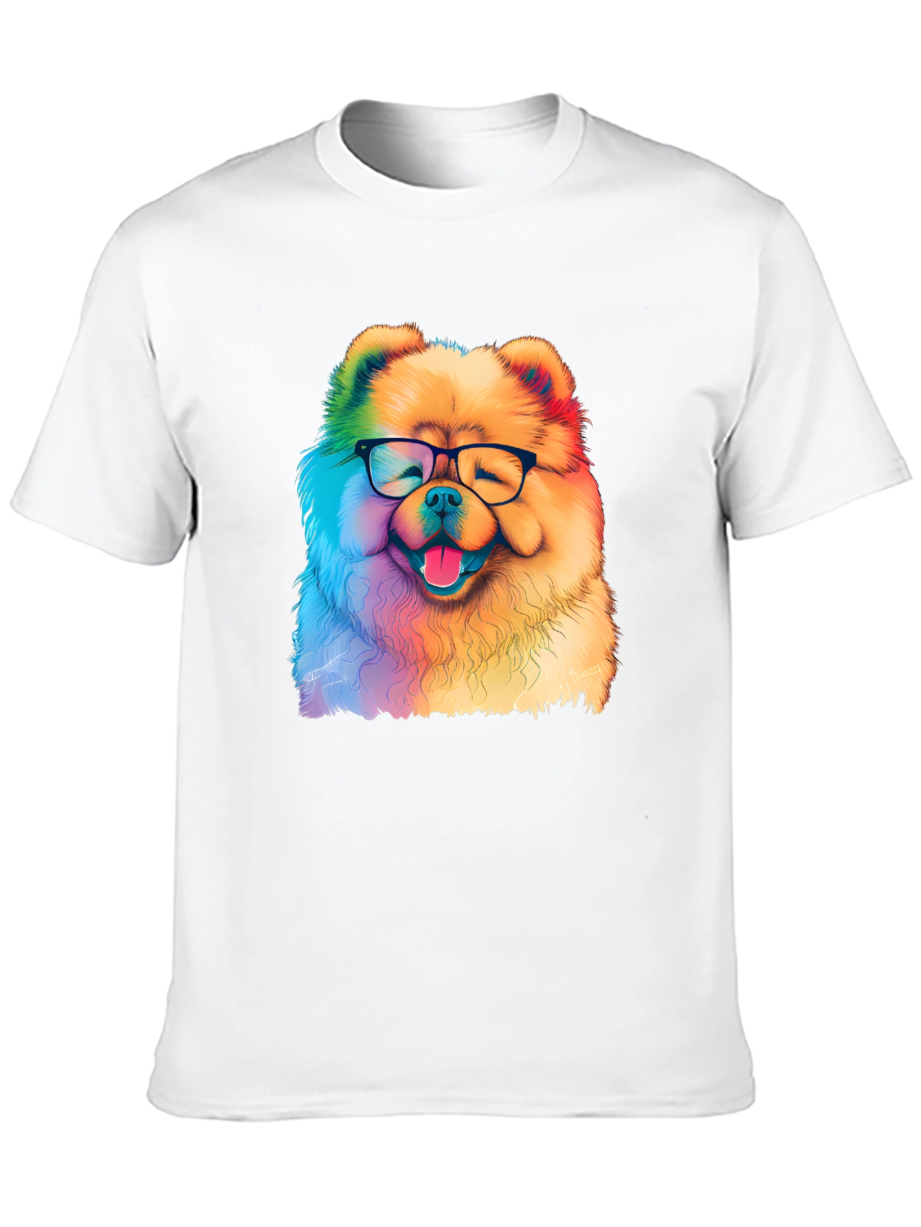 Black Rainbow Dog Glasses T-Shirt view 10