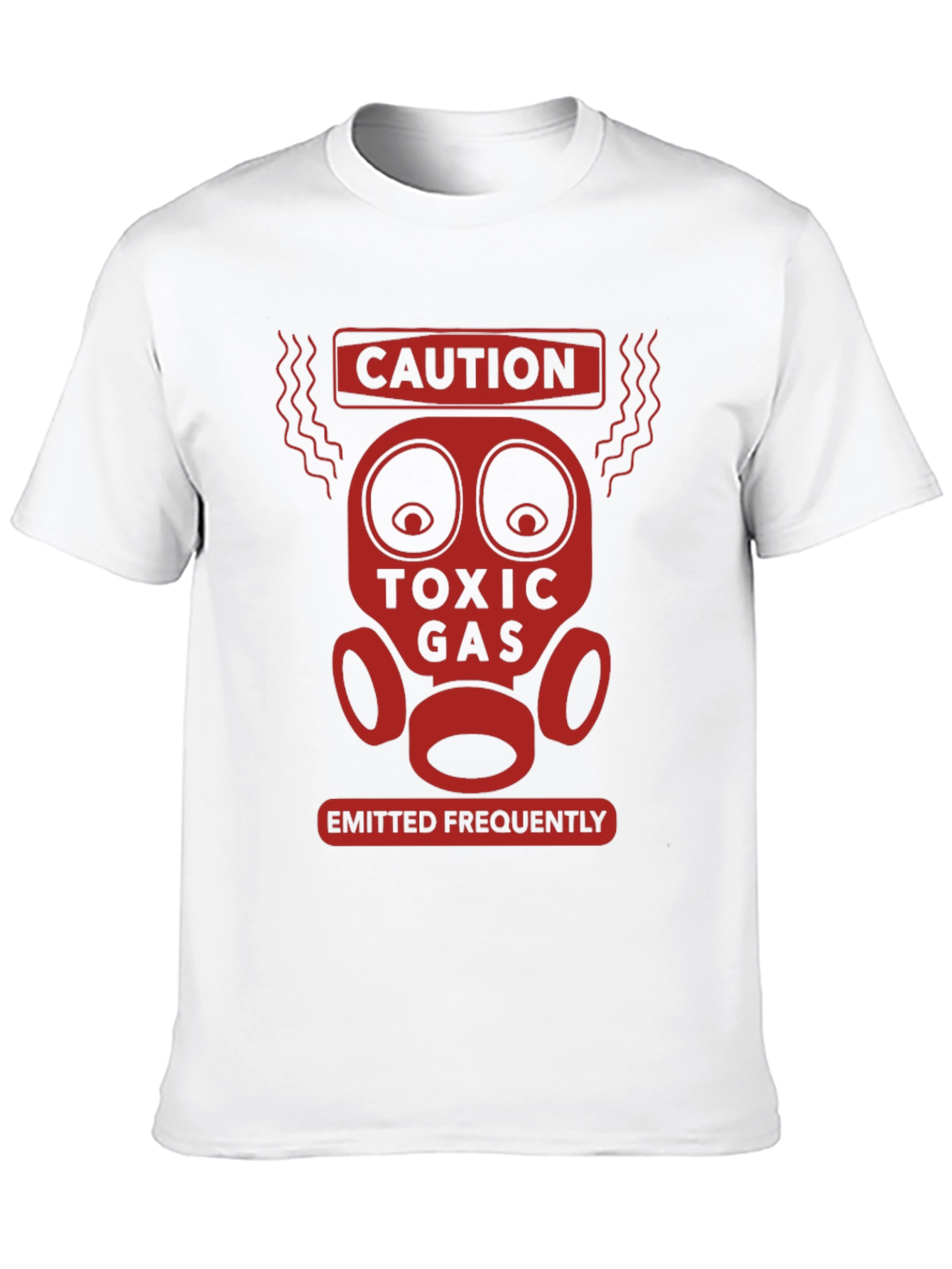Black Caution Toxic Gas Funny Graphic T-Shirt view 10