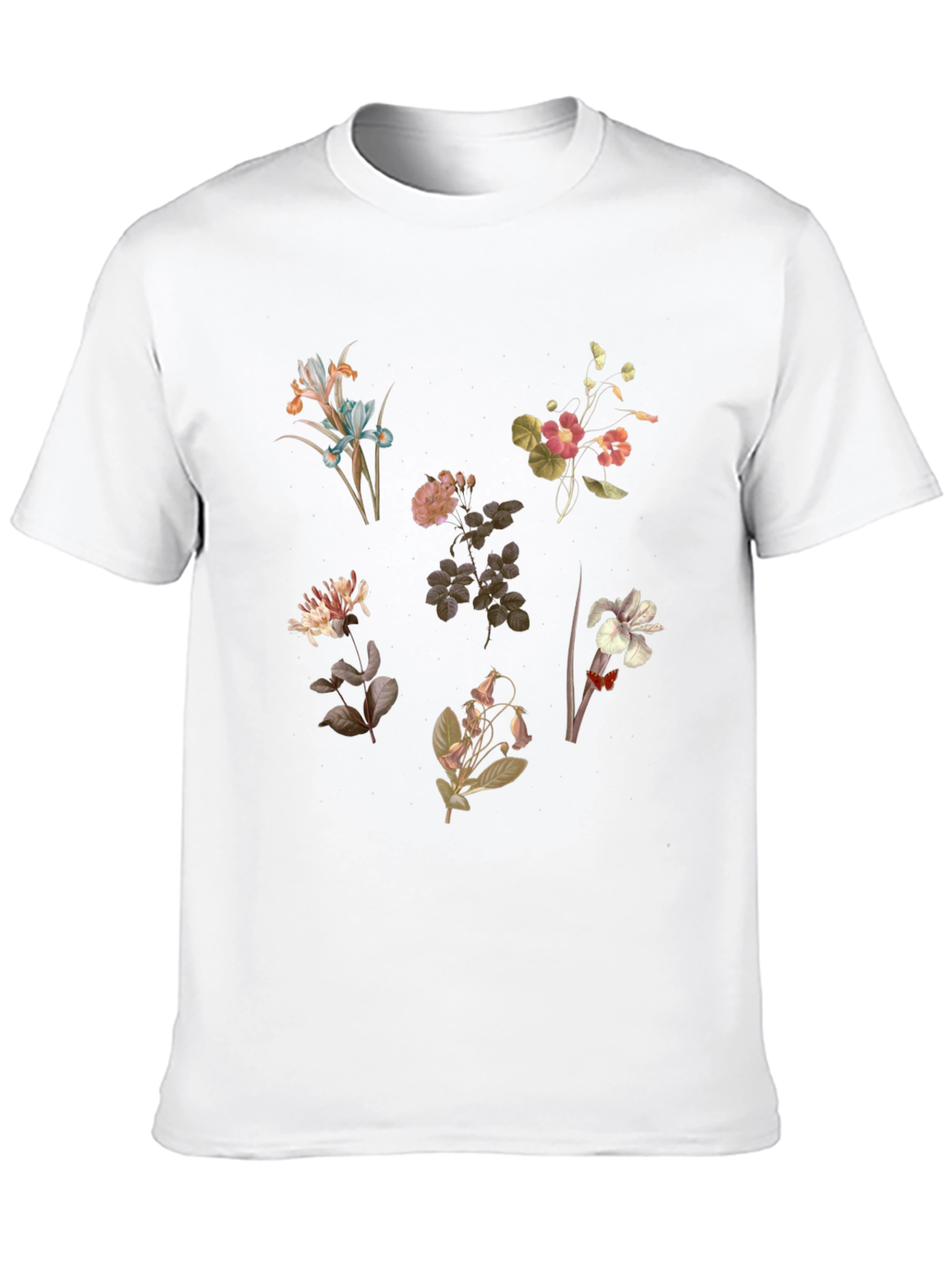 Black Floral Print Black T-Shirt view 10