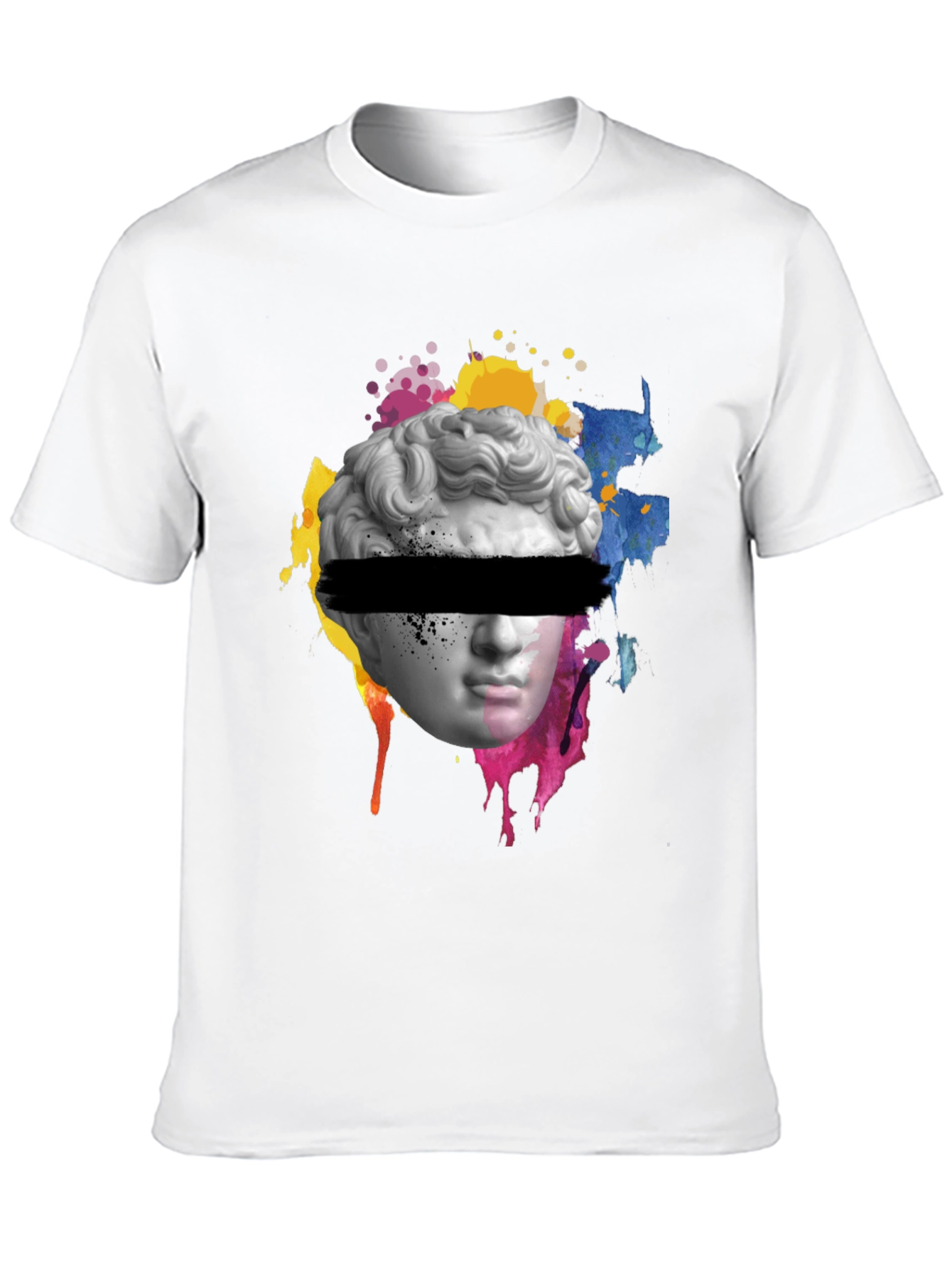 Black Statue Head Graphic Tee - Artistic Streetwear view 10