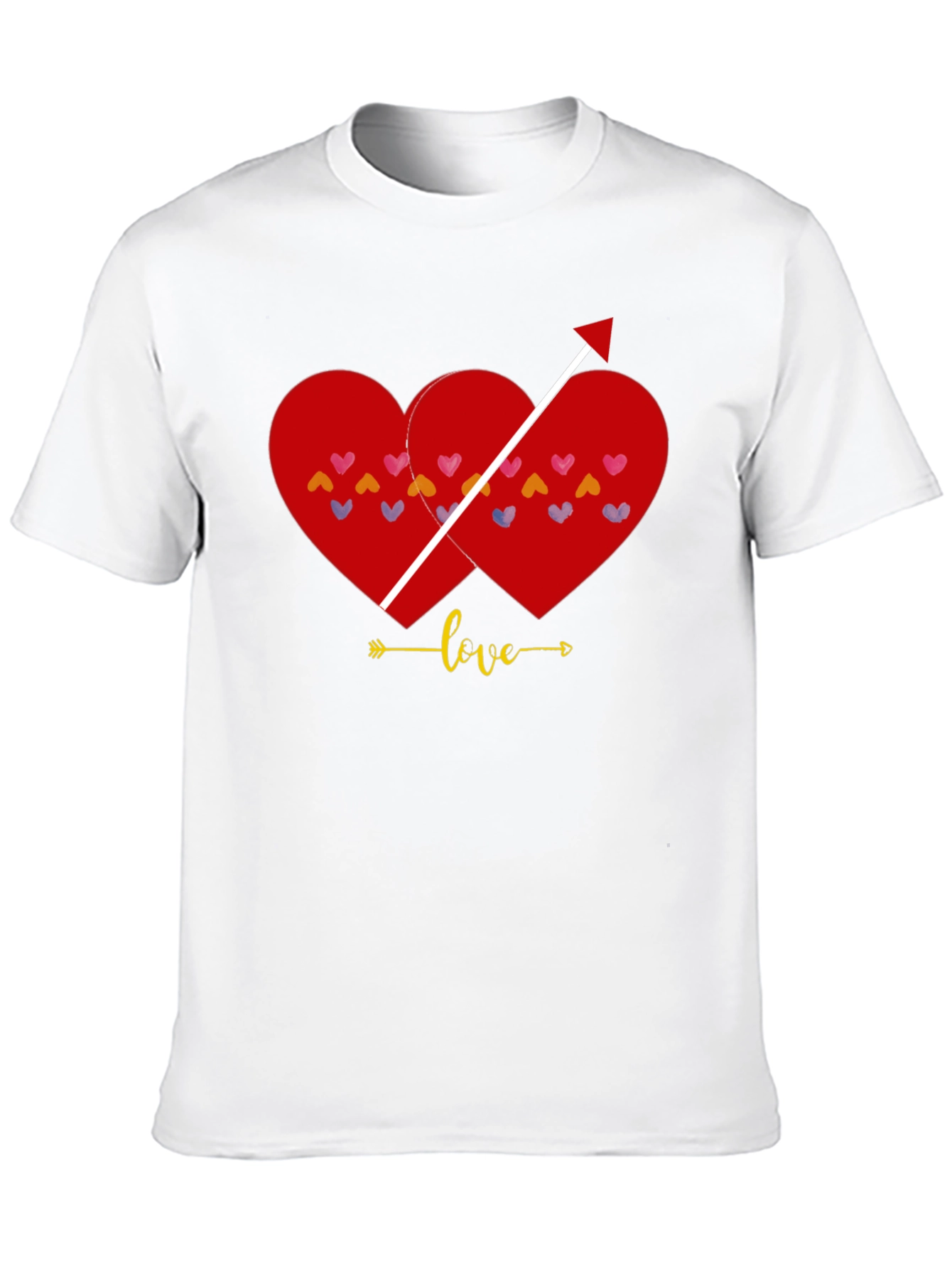 Black Love Arrow Heart Graphic Tee - Black Casual T-Shirt view 10
