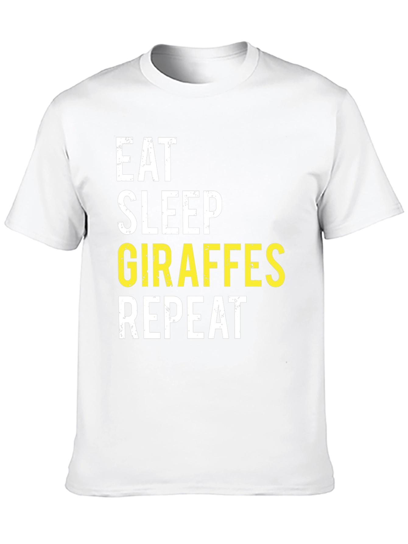 Black Eat Sleep Giraffes Repeat Black T-Shirt view 10