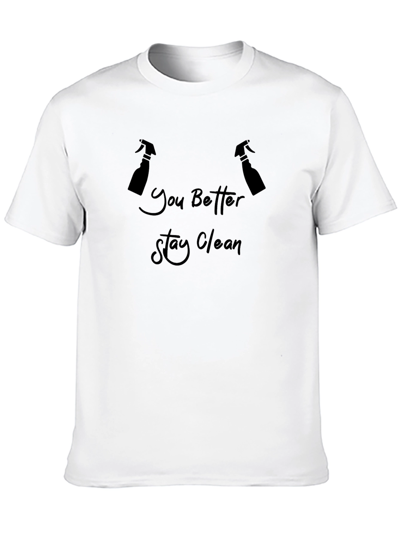 Black Stay Clean Tee: Novelty Graphic T-Shirt view 10