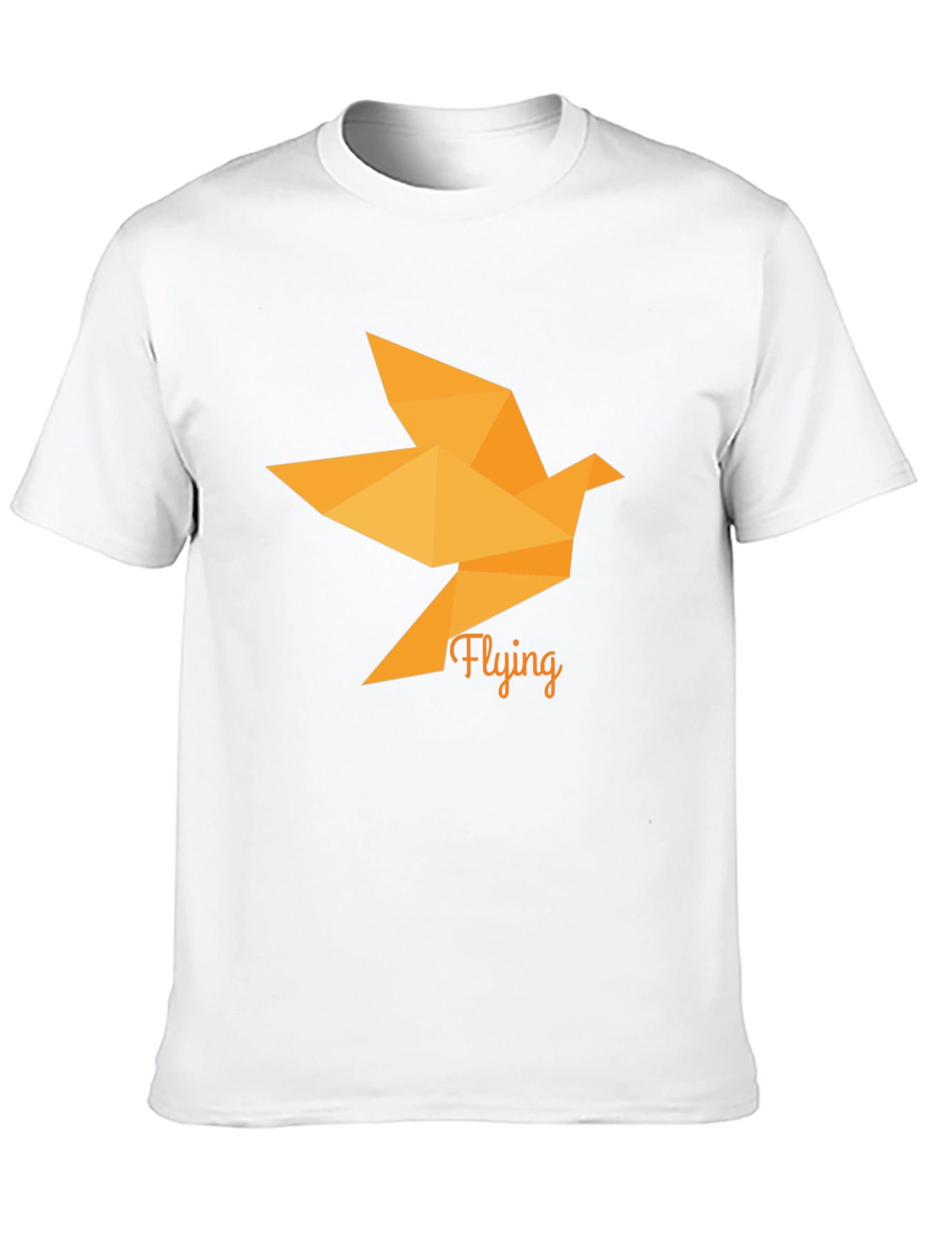 Black Origami Bird Graphic Black T-Shirt view 10