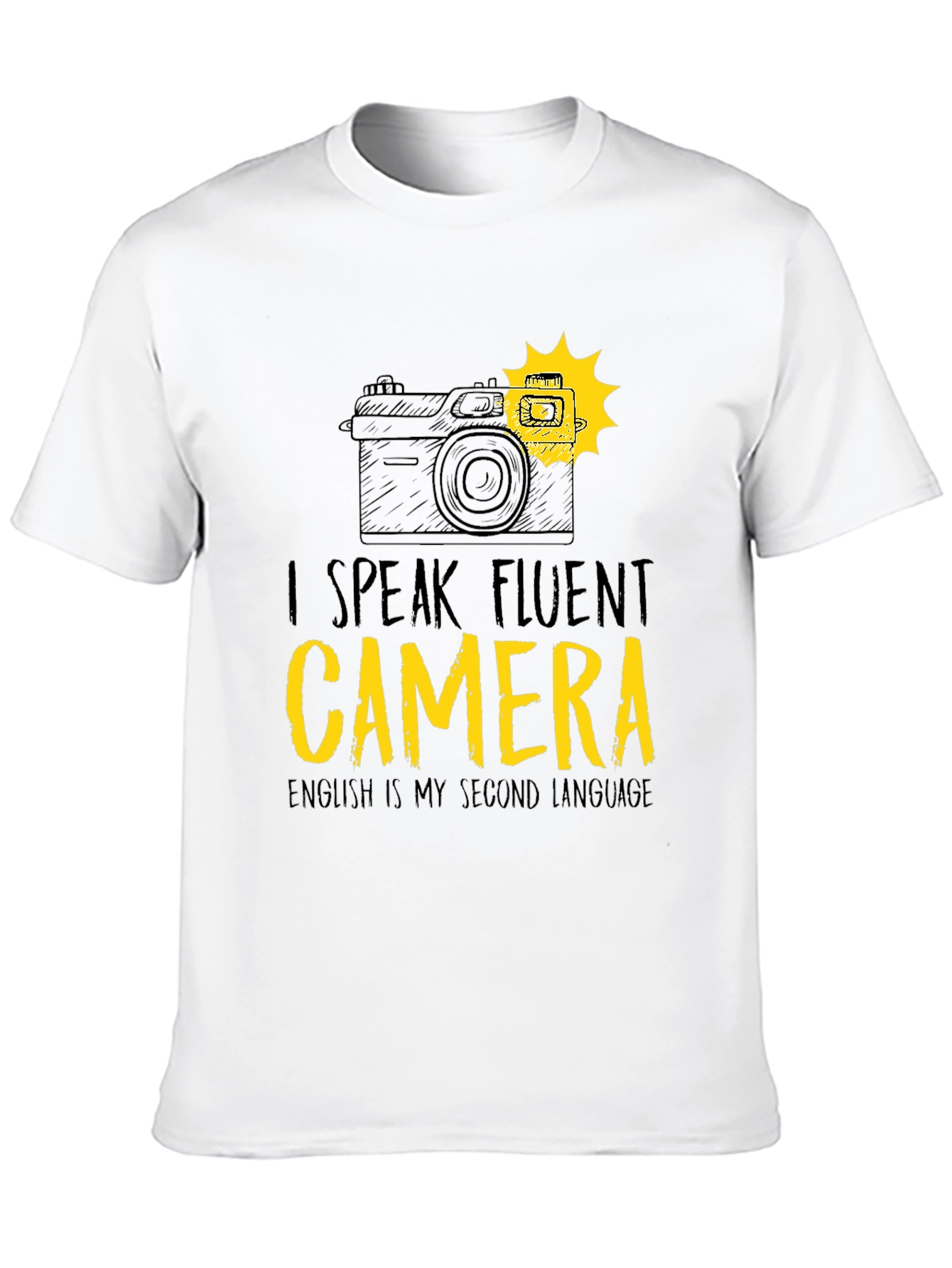 Black Fluent Camera T-Shirt - Photographer's Tee view 10