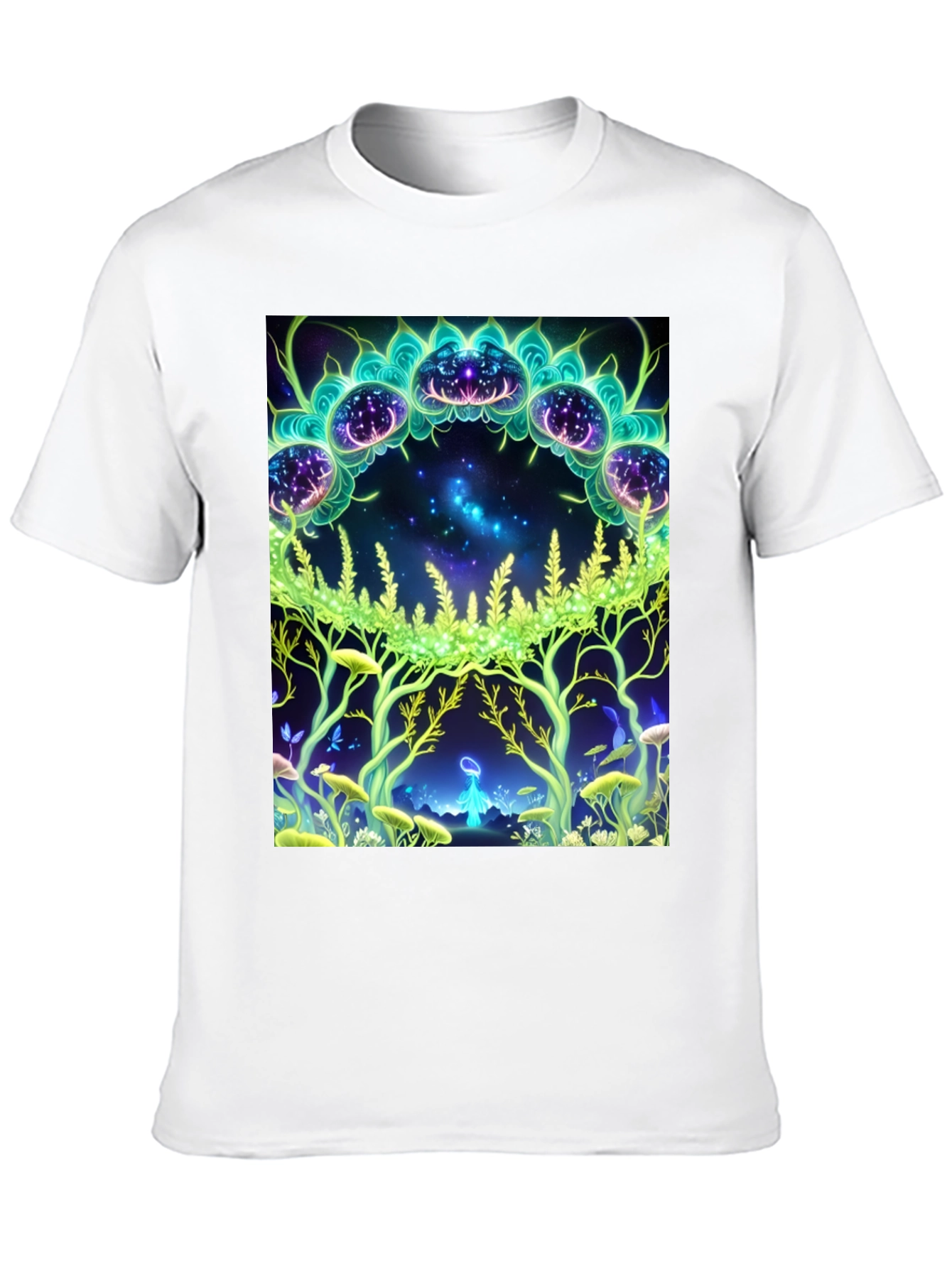 Black Mystic Forest Graphic Tee - Black view 10