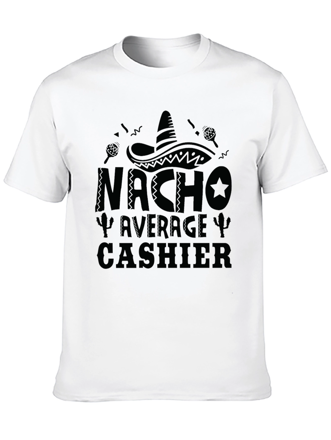 Black Nacho Average Cashier T-Shirt - Funny Cinco de Mayo Tee view 10