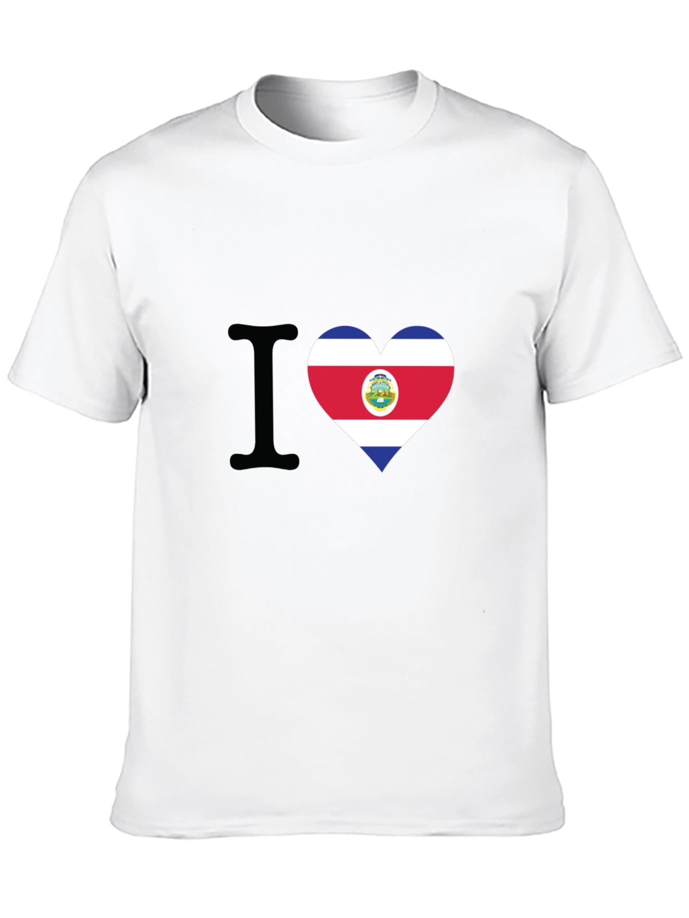 I Love Costa Rica Heart Flag T-Shirt - 10