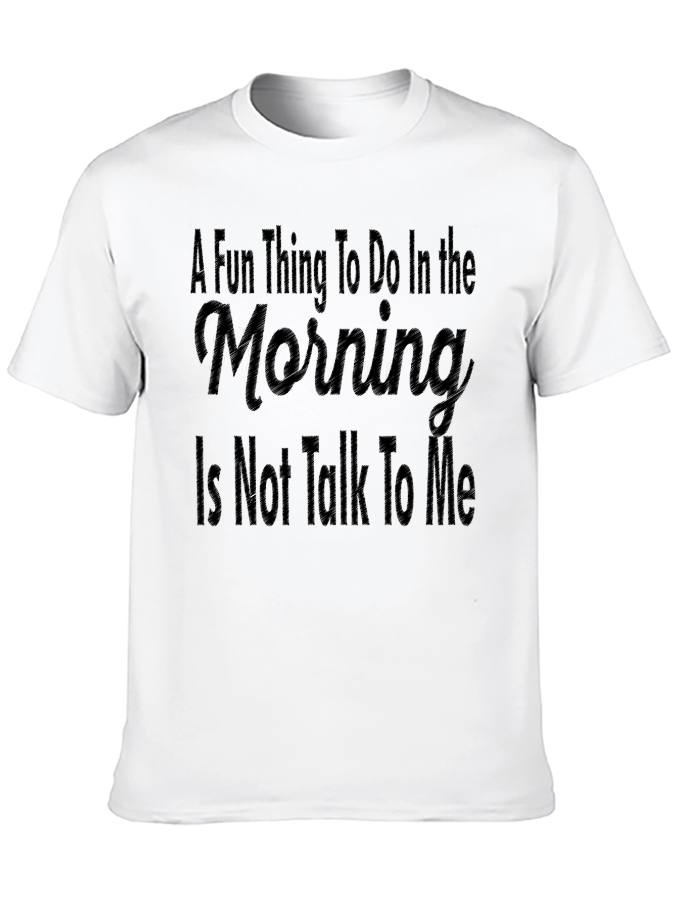Black Funny Morning Introvert T-Shirt - Do Not Talk To Me view 10