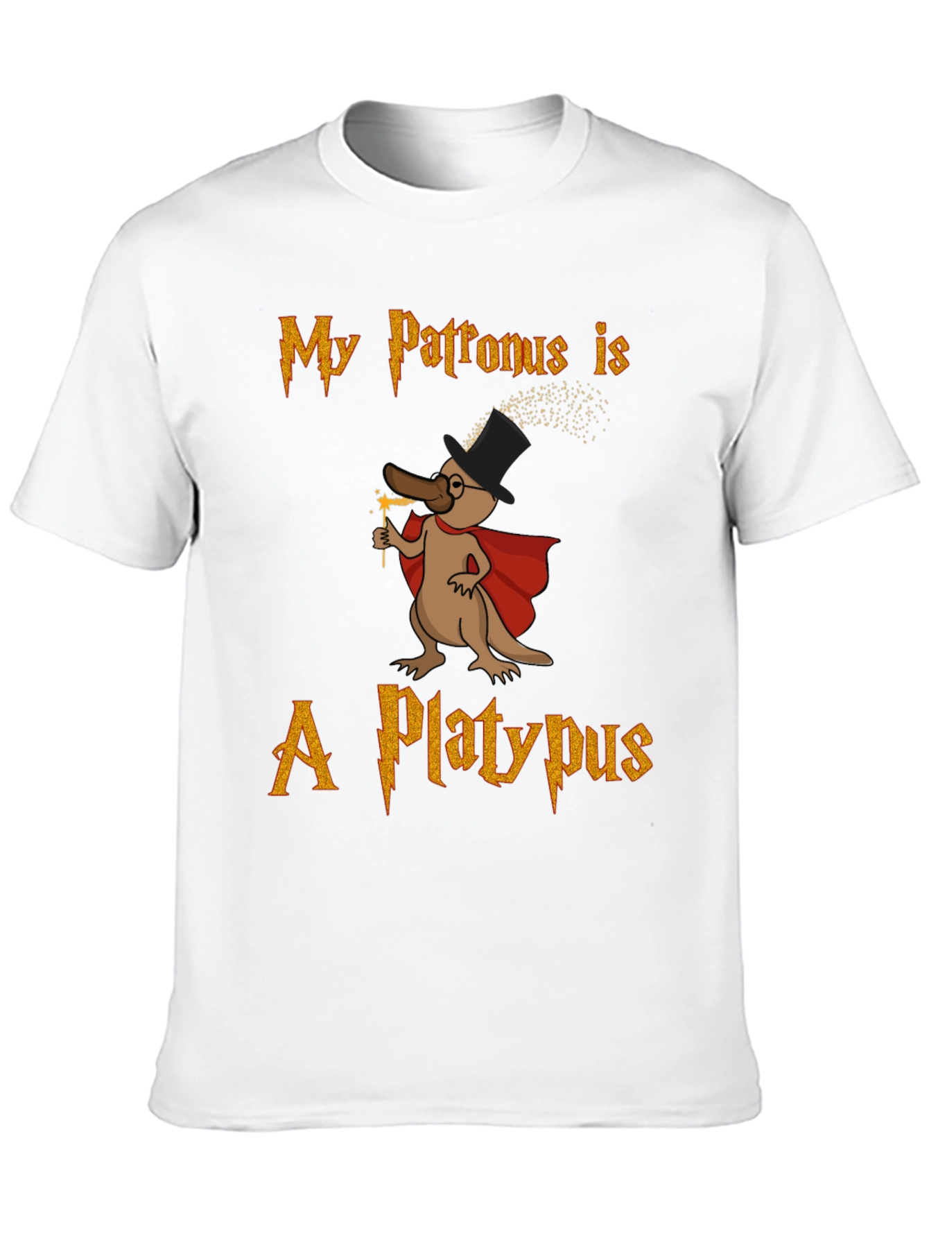 Black My Patronus is A Platypus T-Shirt view 10