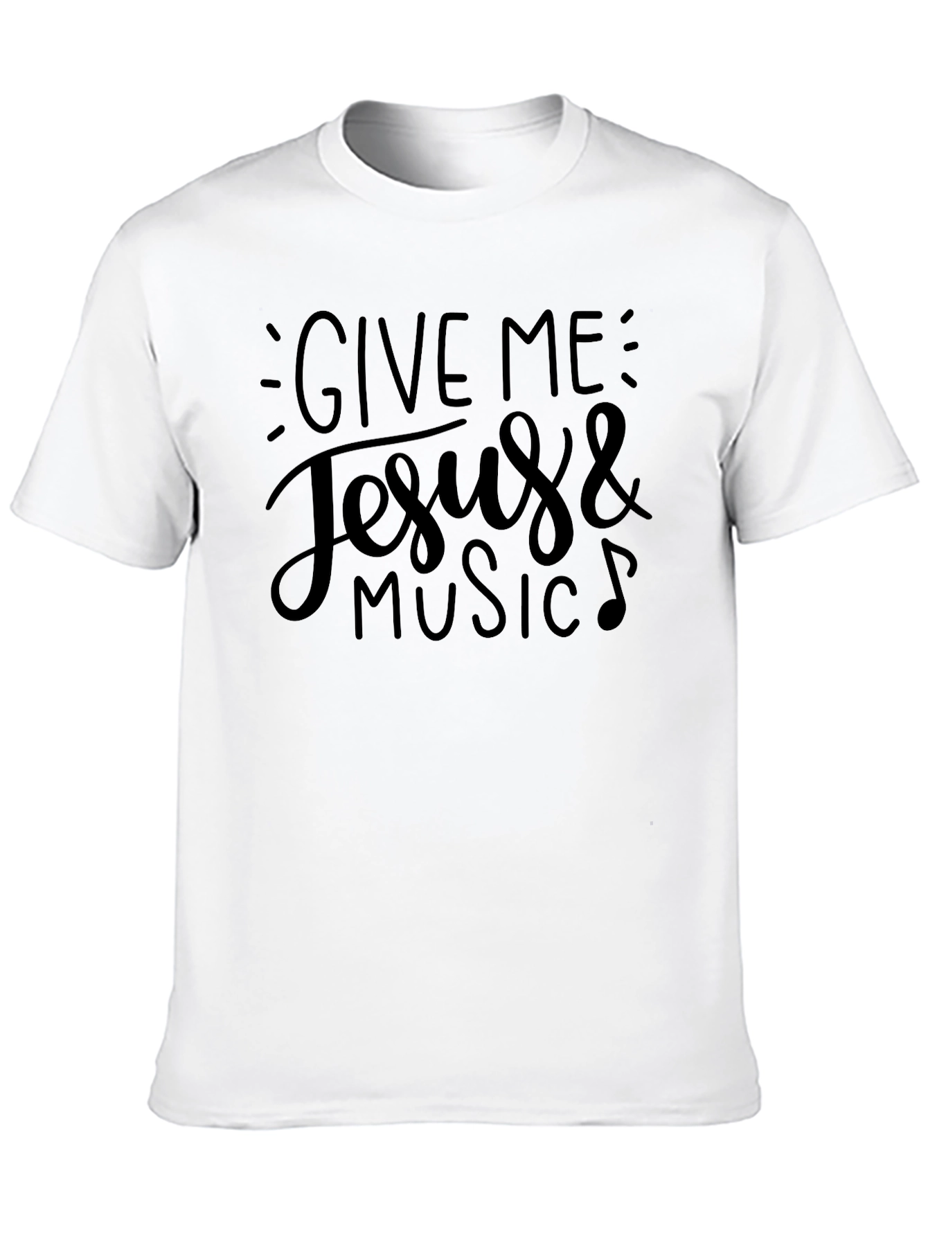 Black Give Me Jesus & Music T-Shirt view 10
