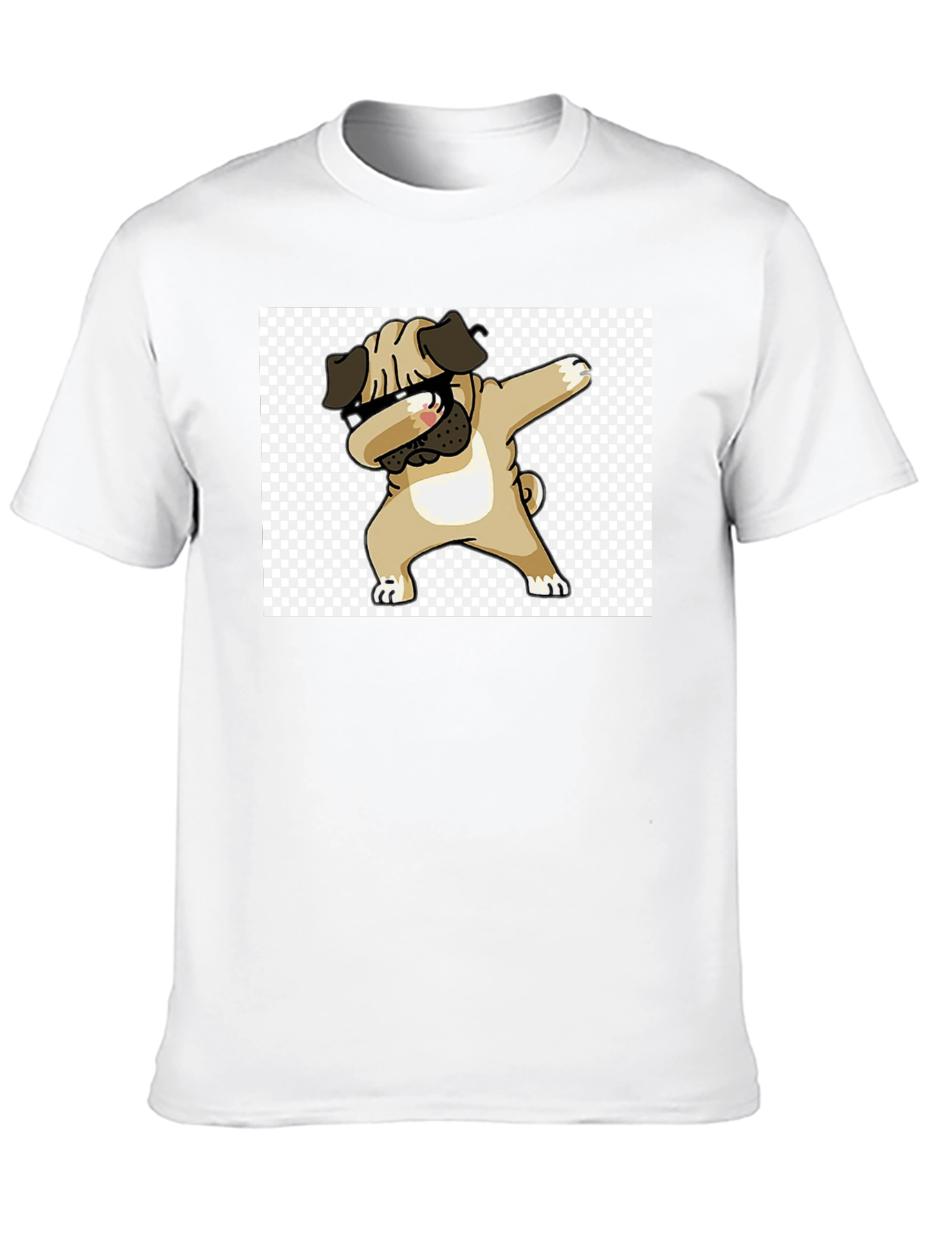 Black Dabbing Pug Black T-Shirt - Cool Novelty Tee view 10