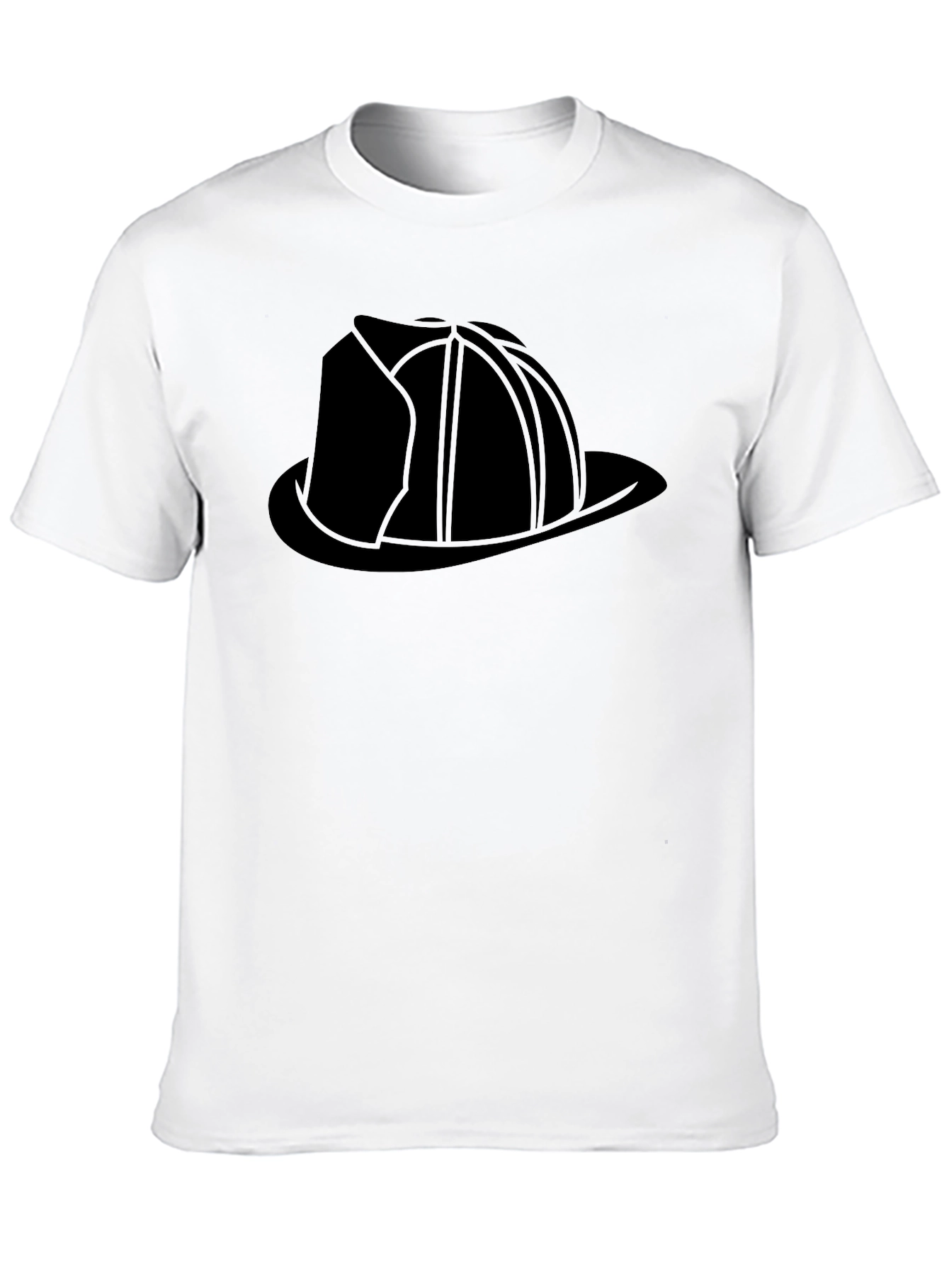 Black Firefighter Helmet Graphic Tee - Black view 10