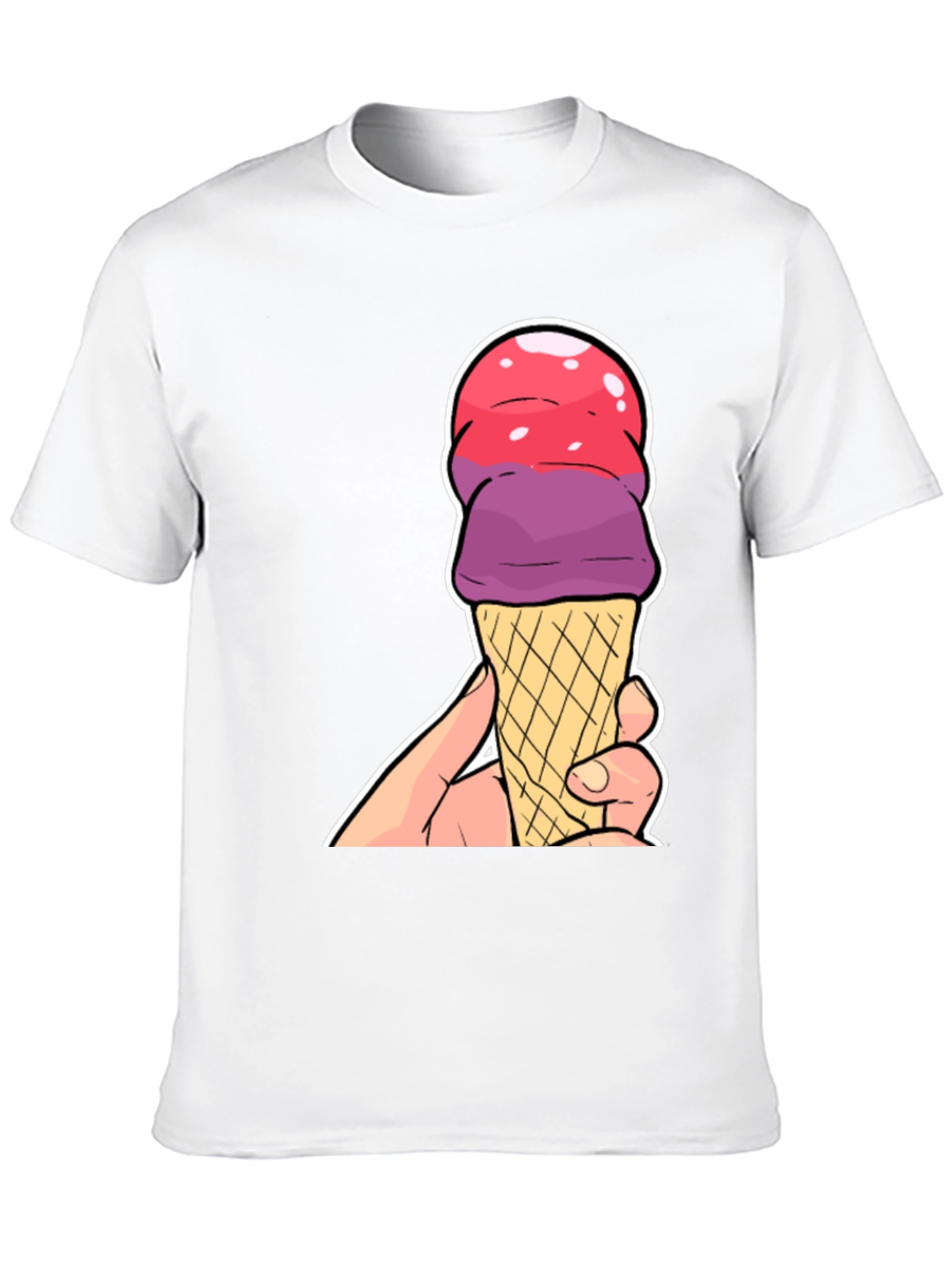 Black Ice Cream Cone Graphic T-Shirt view 10