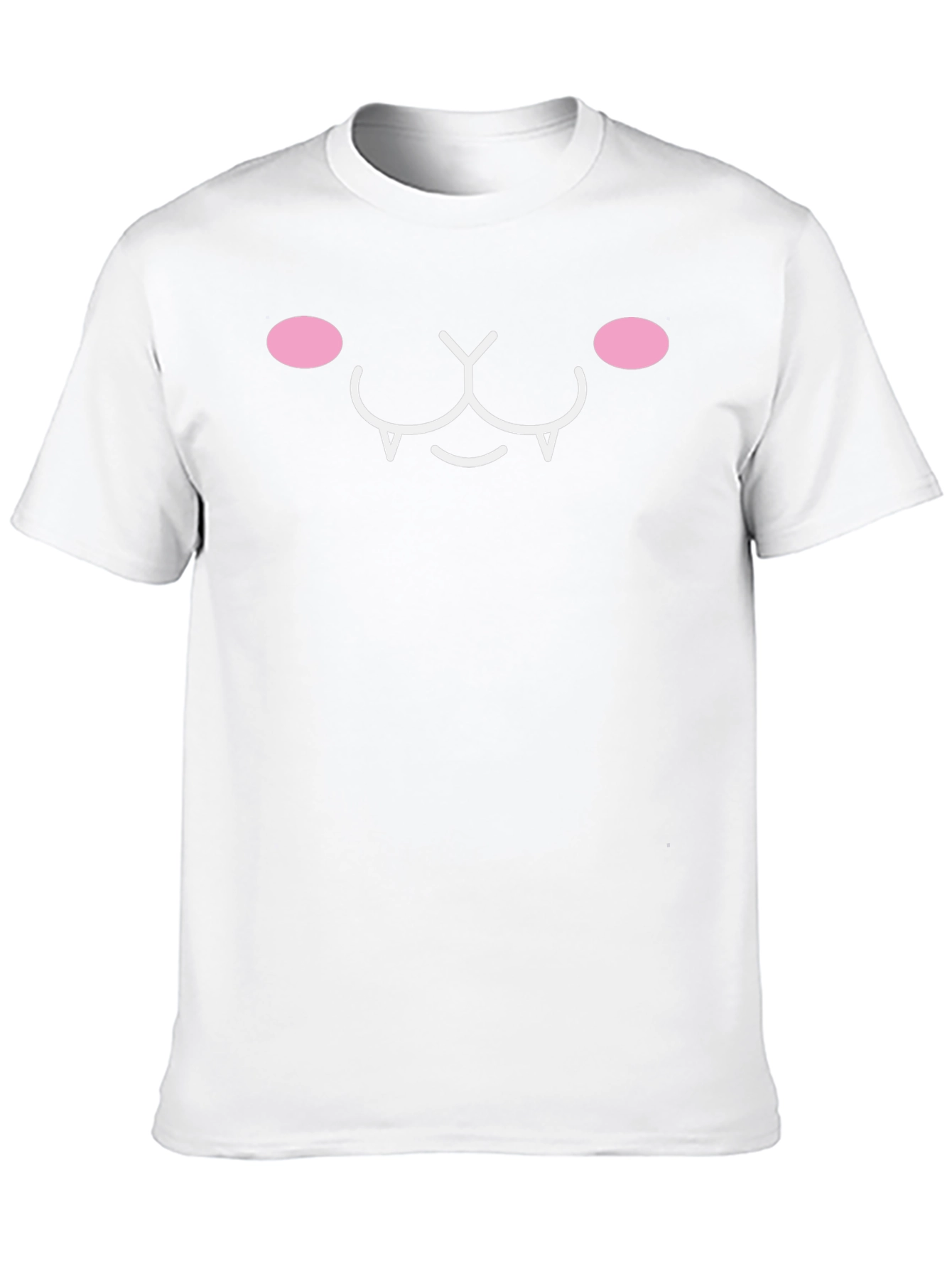 Black Cute Kawaii Cat Face Graphic Tee - Black view 10