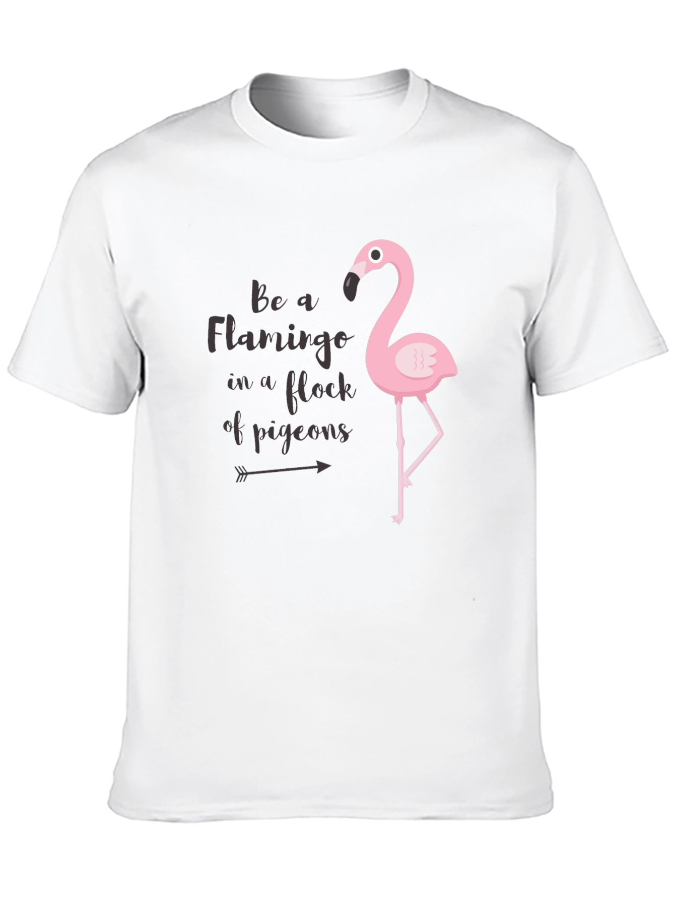Black Be a Flamingo Black Graphic Tee view 10