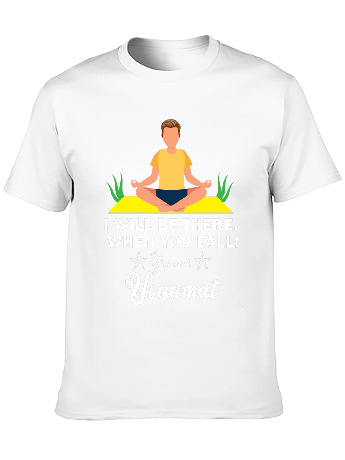 Black Yoga Mat T-Shirt - Funny Yogi Gift view 10