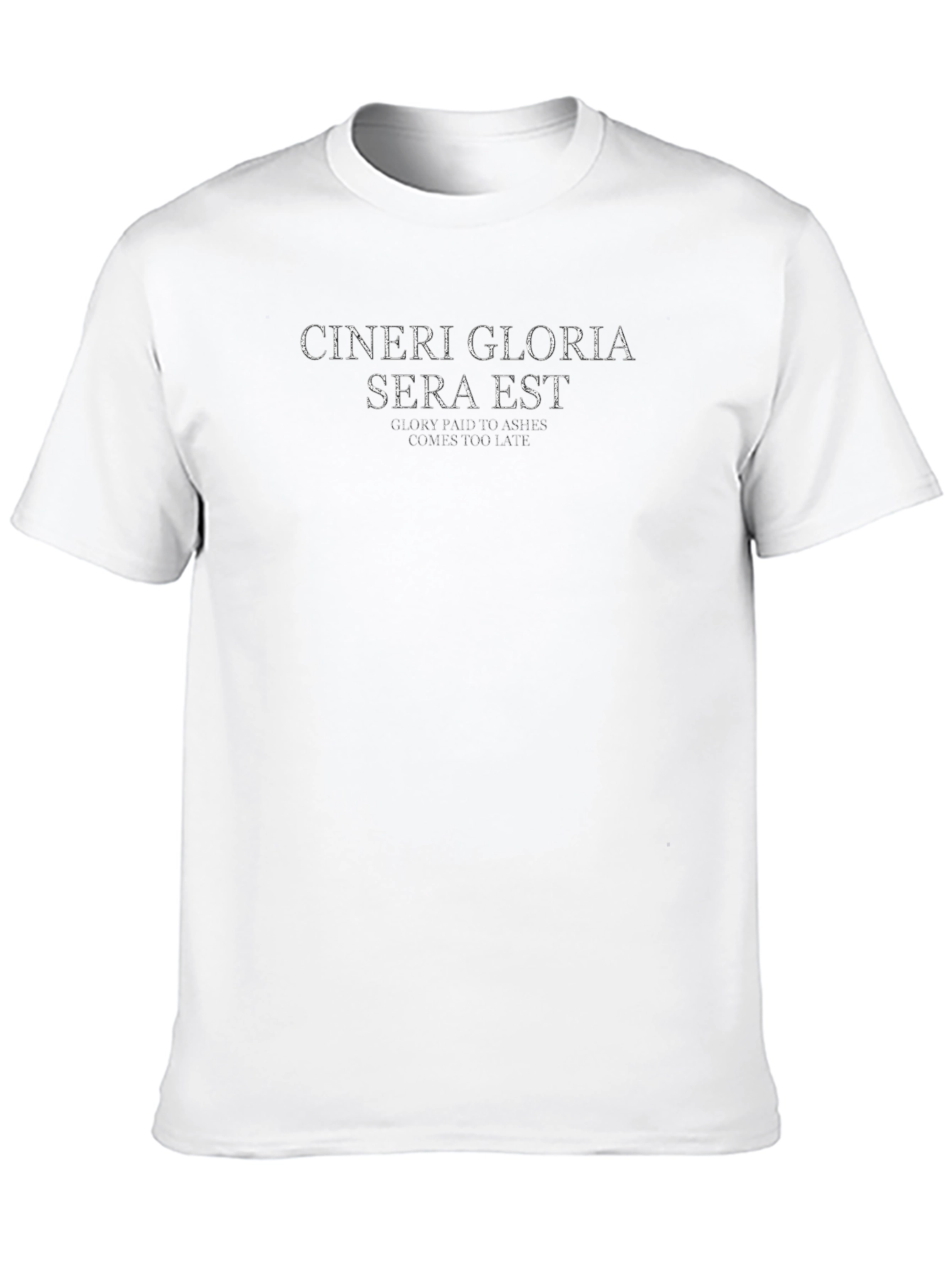 Black Cineri Gloria Sera Est Graphic Tee view 10
