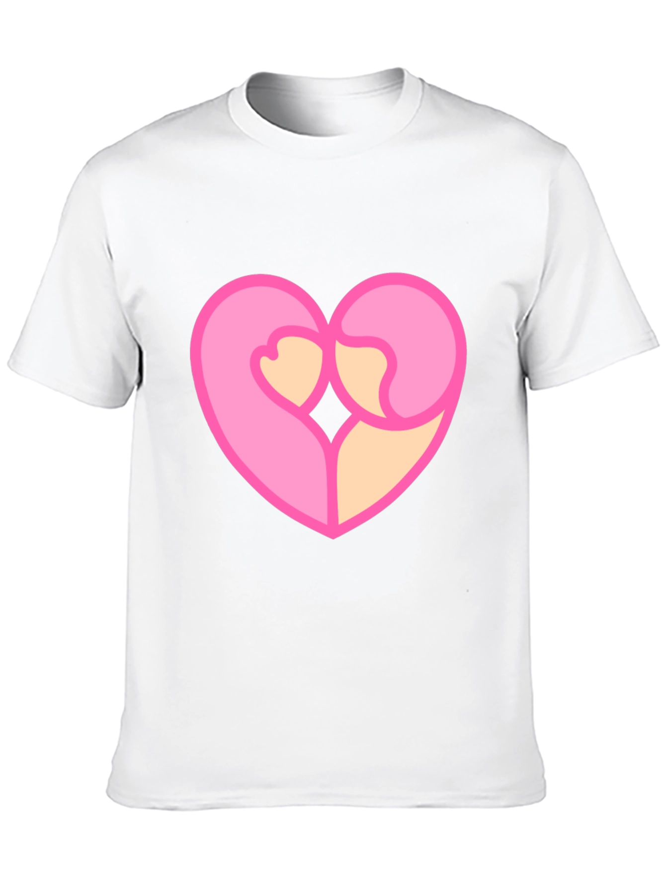 Black Heart Hug Graphic Tee - Black Cotton Blend view 10