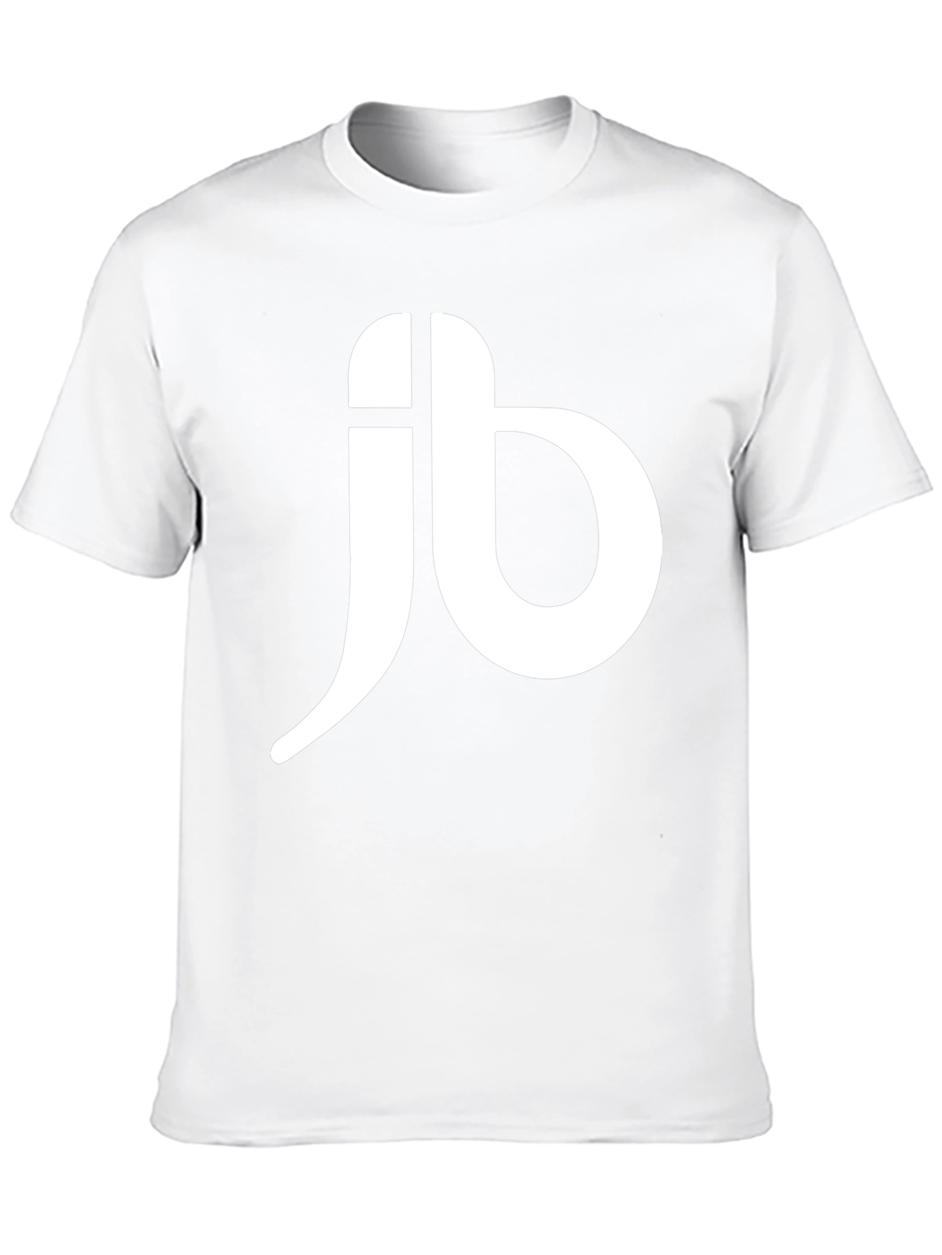 Black Men's Black T-Shirt with White JB Logo view 10