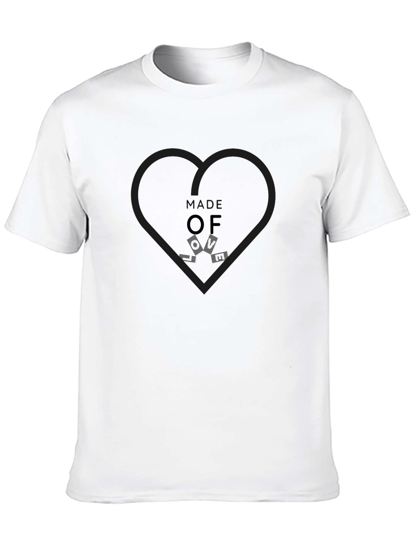 Black OF LOVE Graphic Tee - Black Cotton Casual T-Shirt view 10