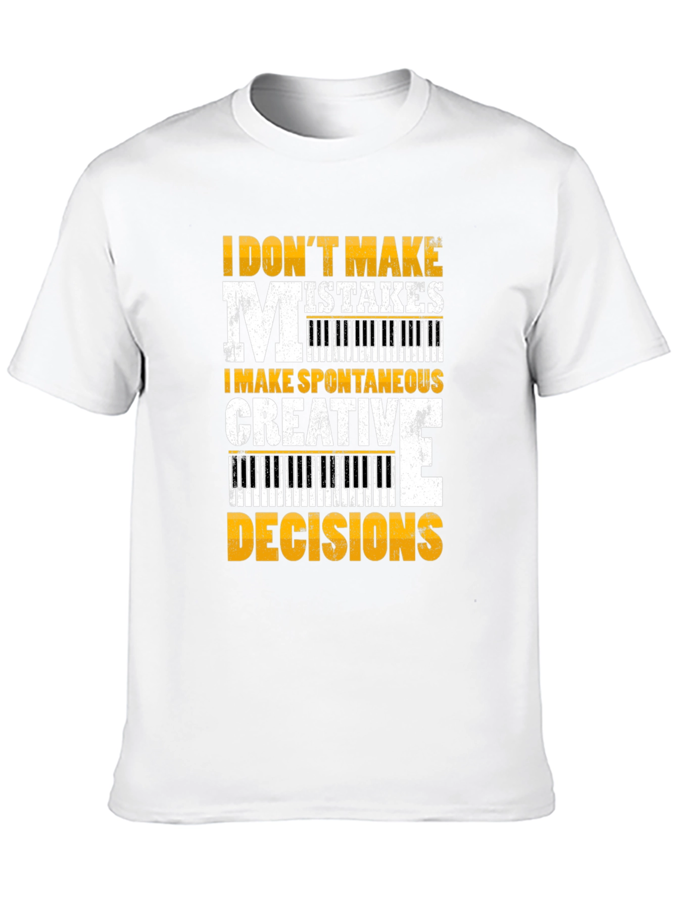 Black Funny Musician T-Shirt: I Don't Make Mistakes view 10