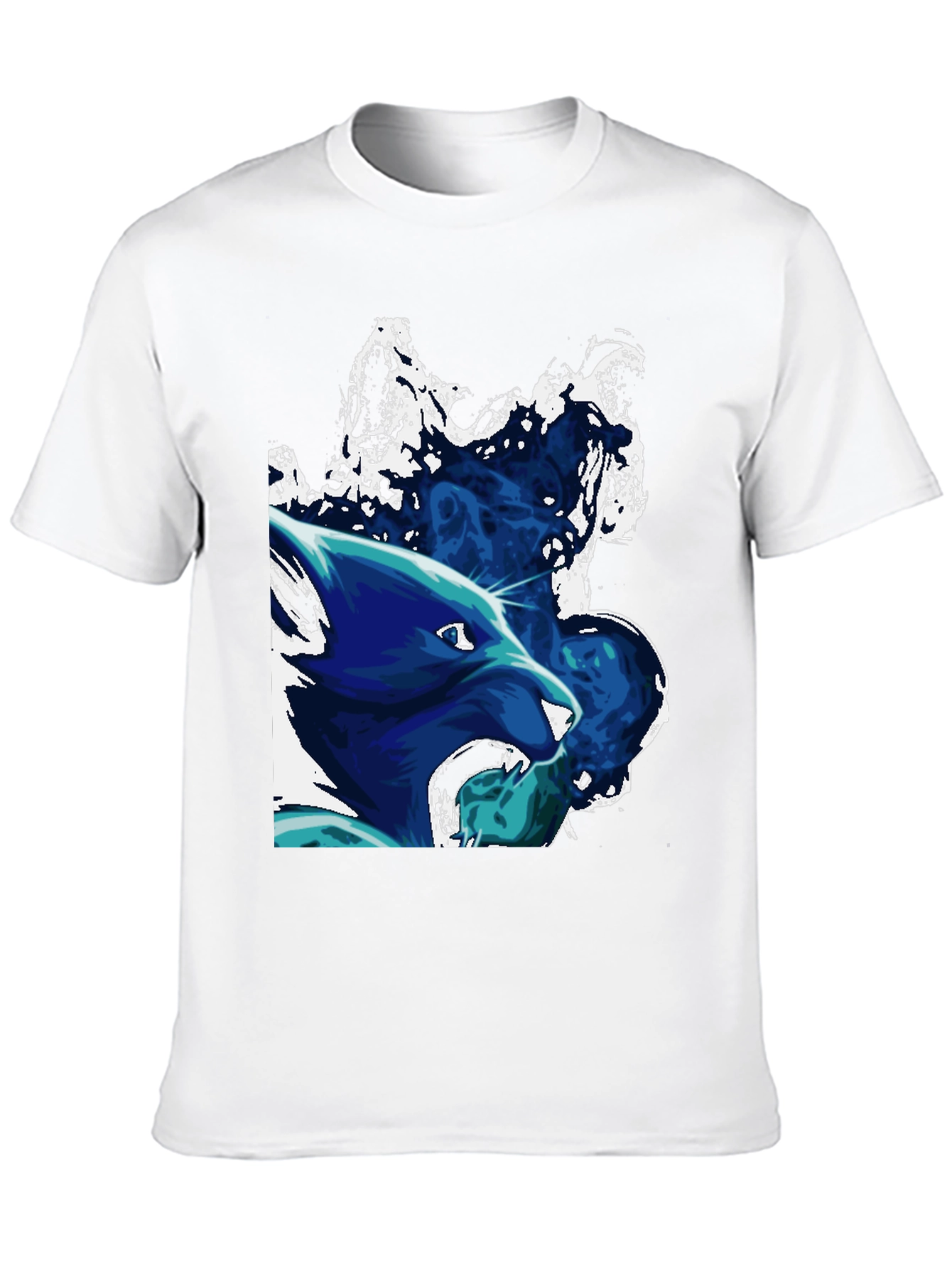 Black Graphic Wolf Black T-Shirt view 10