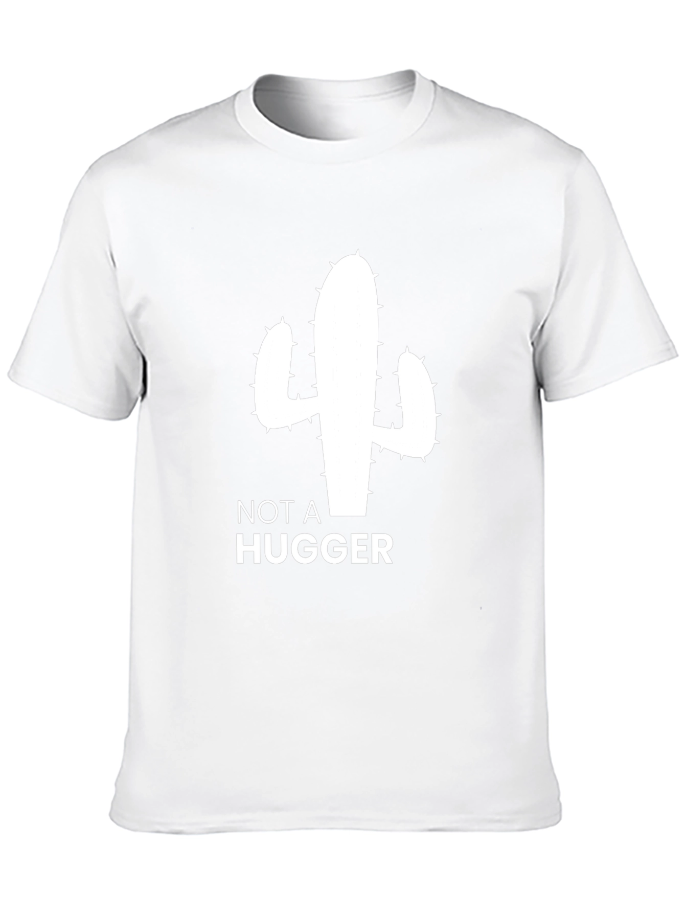 Black Not a Hugger Cactus T-Shirt - Unisex Graphic Tee view 10