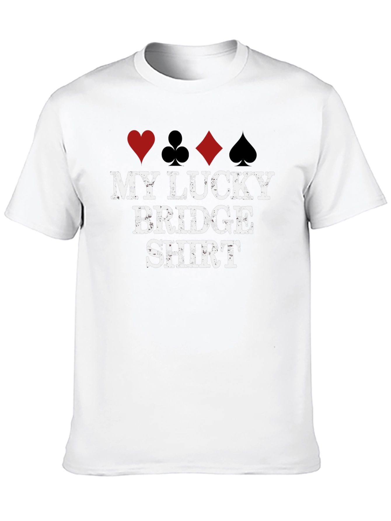 Lucky Bridge Shirt - Playing Card Suits Tee - 10
