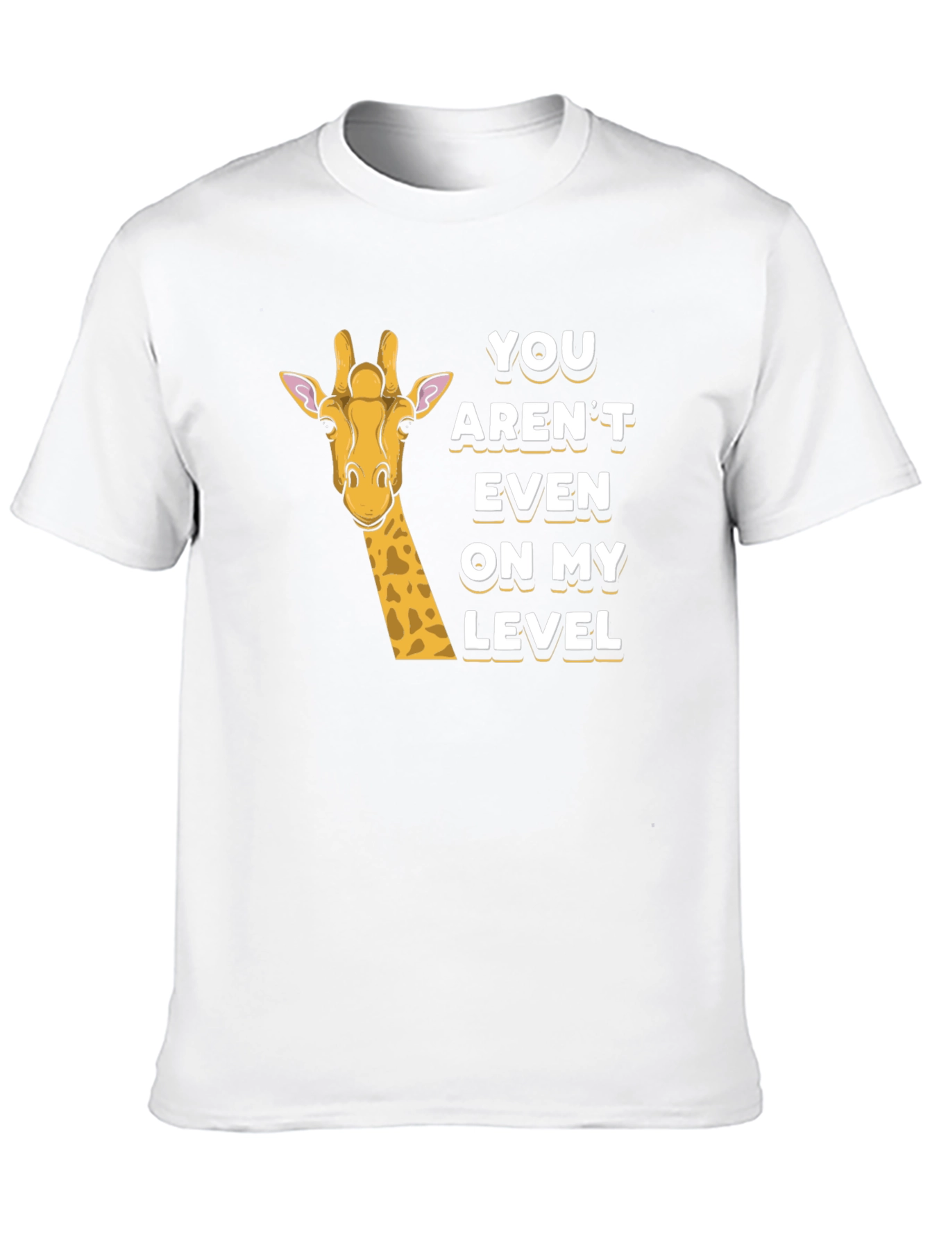 Black Funny Giraffe T-Shirt - You Aren't Even On My Level view 10