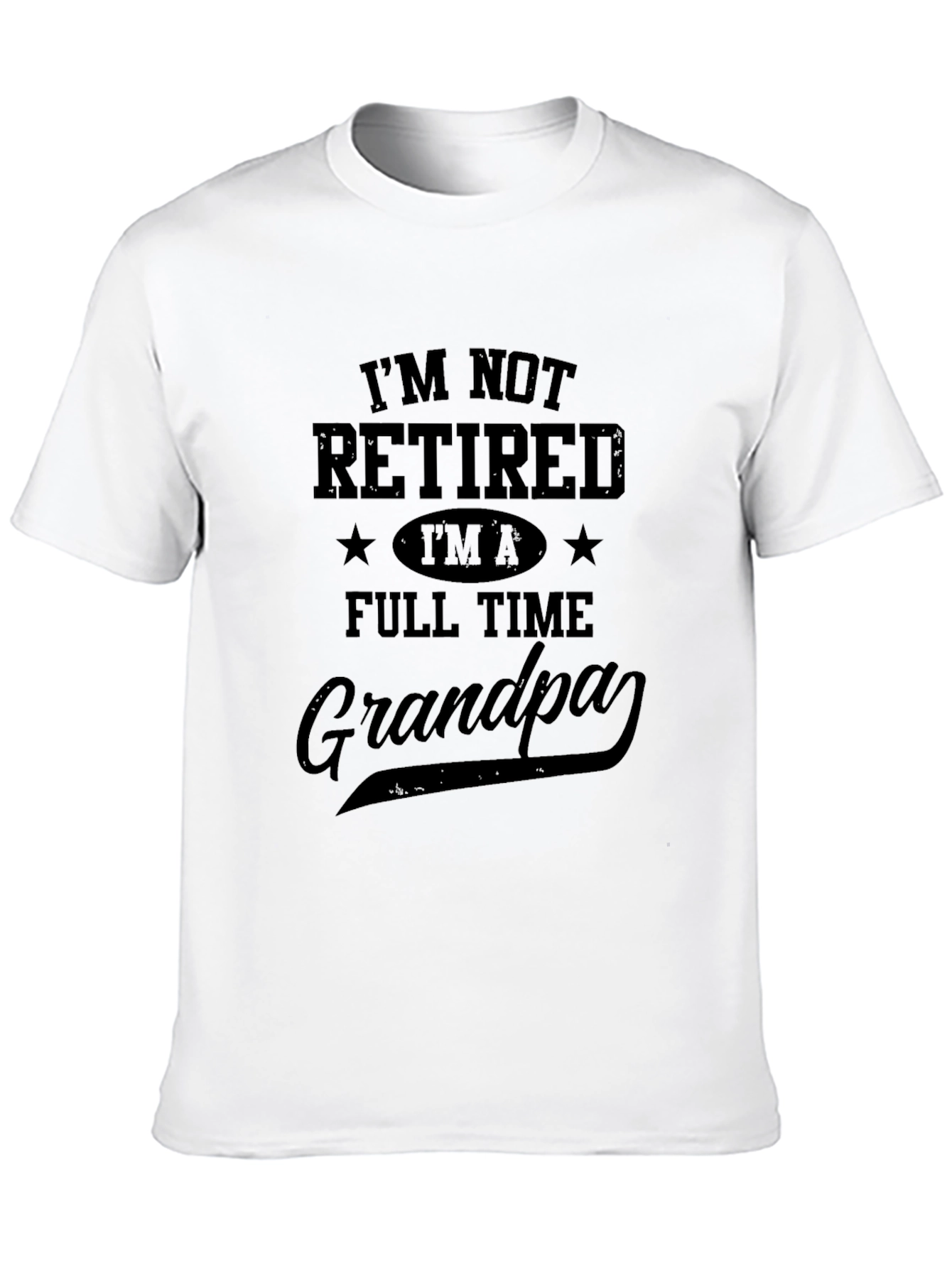 Black Full Time Grandpa Graphic T-Shirt view 10